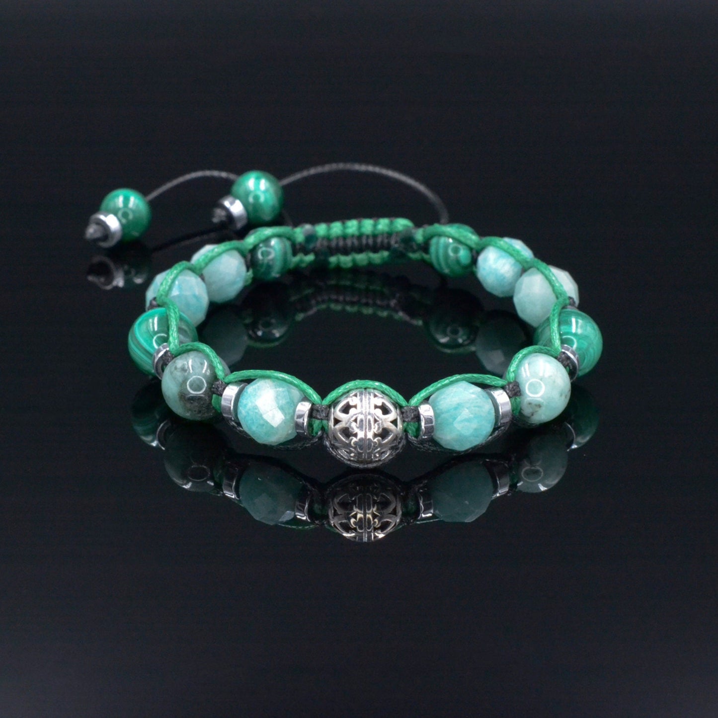 Genuine Malachite Bracelet for Men - Men's Black Onyx Agate Bracelet - Adjustable Macrame Bracelet - Gift for Men - Christmas Gift for MenAmazonite Emerald Bracelet for Men - Men's Malachite Crystal Bracelet - 925 Silver Bead Bracelet - Gift for Men -Adjustable Braided Bracelet - Shamballa Bracelet - Birthstone Bracelet - Gemstone Bracelet Men - Chakra Bracelet - Macrame Bracelet - Healing Bracelet - Valinde - Shamballa Bracelet - Birthstone Bracelet - Gemstone Bracelet Men - Chakra Bracelet - Macrame Brace