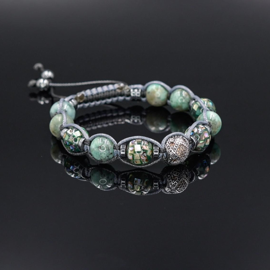 Emerald Bracelet Men, Men's Abalone Shell Emerald Braided Bracelet, Luxury Bracelet, Gift for Men, Gemstone Adjustable Bracelet, Men's Gift - Shamballa Bracelet - Birthstone Bracelet - Gemstone Bracelet Men - Chakra Bracelet - Macrame Bracelet - Healing Bracelet - Valinde - Shamballa Bracelet - Birthstone Bracelet - Gemstone Bracelet Men - Chakra Bracelet - Macrame Bracelet - Healing Bracelet - Valinde