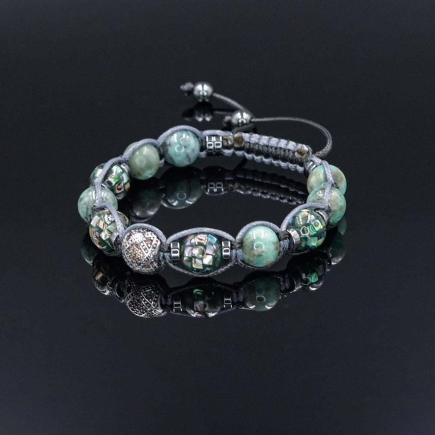 Emerald Bracelet Men, Men's Abalone Shell Emerald Braided Bracelet, Luxury Bracelet, Gift for Men, Gemstone Adjustable Bracelet, Men's Gift - Shamballa Bracelet - Birthstone Bracelet - Gemstone Bracelet Men - Chakra Bracelet - Macrame Bracelet - Healing Bracelet - Valinde - Shamballa Bracelet - Birthstone Bracelet - Gemstone Bracelet Men - Chakra Bracelet - Macrame Bracelet - Healing Bracelet - Valinde