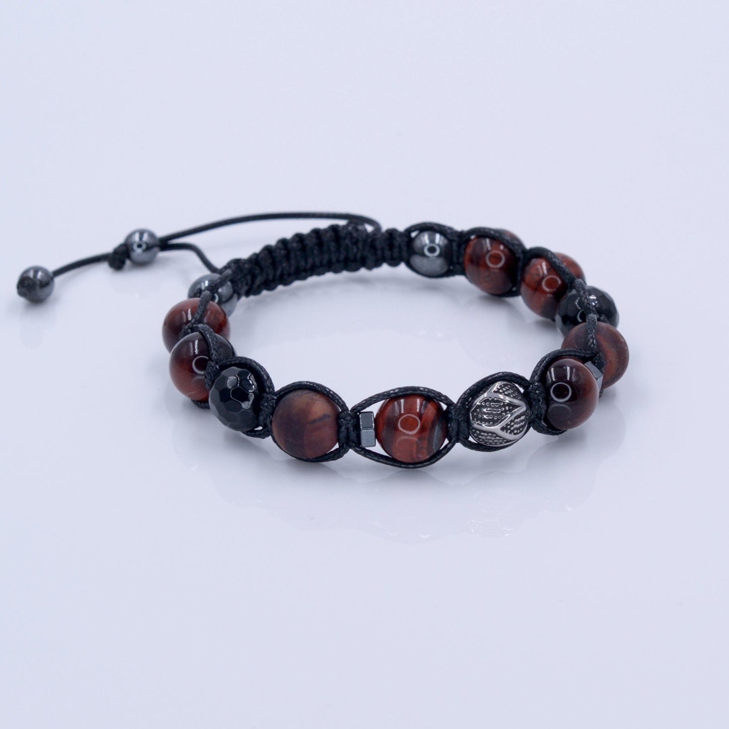 Tiger's Eye Bracelet Men - Black Onyx & Agate Crystal Bracelet - Macrame Bracelet - Gift for Men - Men's Adjustable Beaded Bracelet - Shamballa Bracelet - Birthstone Bracelet - Gemstone Bracelet Men - Chakra Bracelet - Macrame Bracelet - Healing Bracelet - Valinde - Shamballa Bracelet - Birthstone Bracelet - Gemstone Bracelet Men - Chakra Bracelet - Macrame Bracelet - Healing Bracelet - Valinde