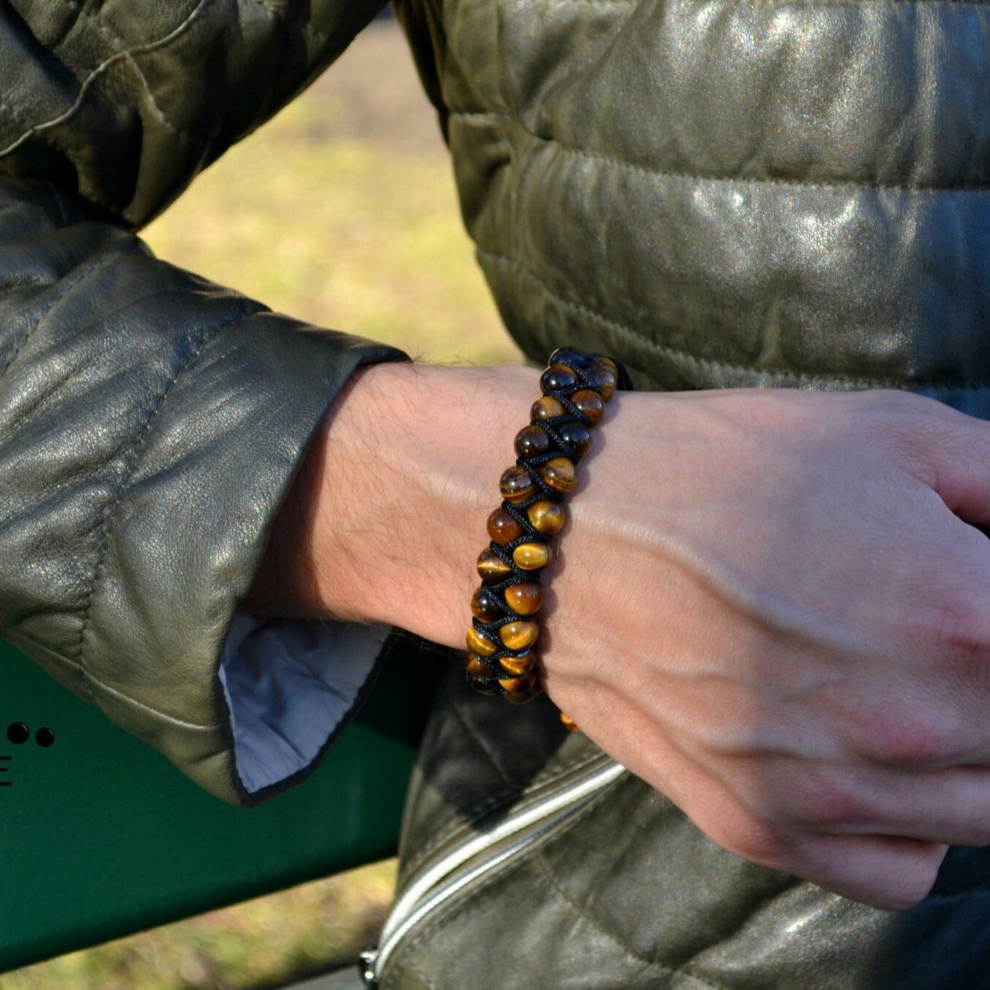 Tiger's Eye Brown Bracelet Men's Double Bracelet Gemstone Adjustable Bracelet Gift for Men Two Rows Bracelet Stone Beads Bracelet - Shamballa Bracelet - Mantra Bracelet - Yoga Bracelet - Birthstone Bracelet - Gemstone Bracelet Men - Chakra Bracelet - Macrame Bracelet - Healing Bracelet - Gift for Father - Gift For Men - Valinde