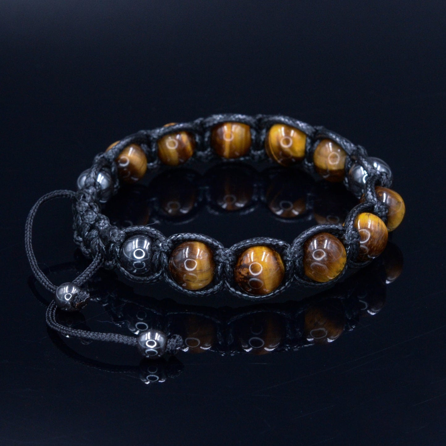 Tiger's Eye Braided Bracelet Men - Gift for Men - Gemstone Beaded Bracelet - Adjustable Bracelet - Tiger Eye Bracelet - Father's Day Gift - Shamballa Bracelet - Birthstone Bracelet - Gemstone Bracelet Men - Chakra Bracelet - Macrame Bracelet - Healing Bracelet - Valinde