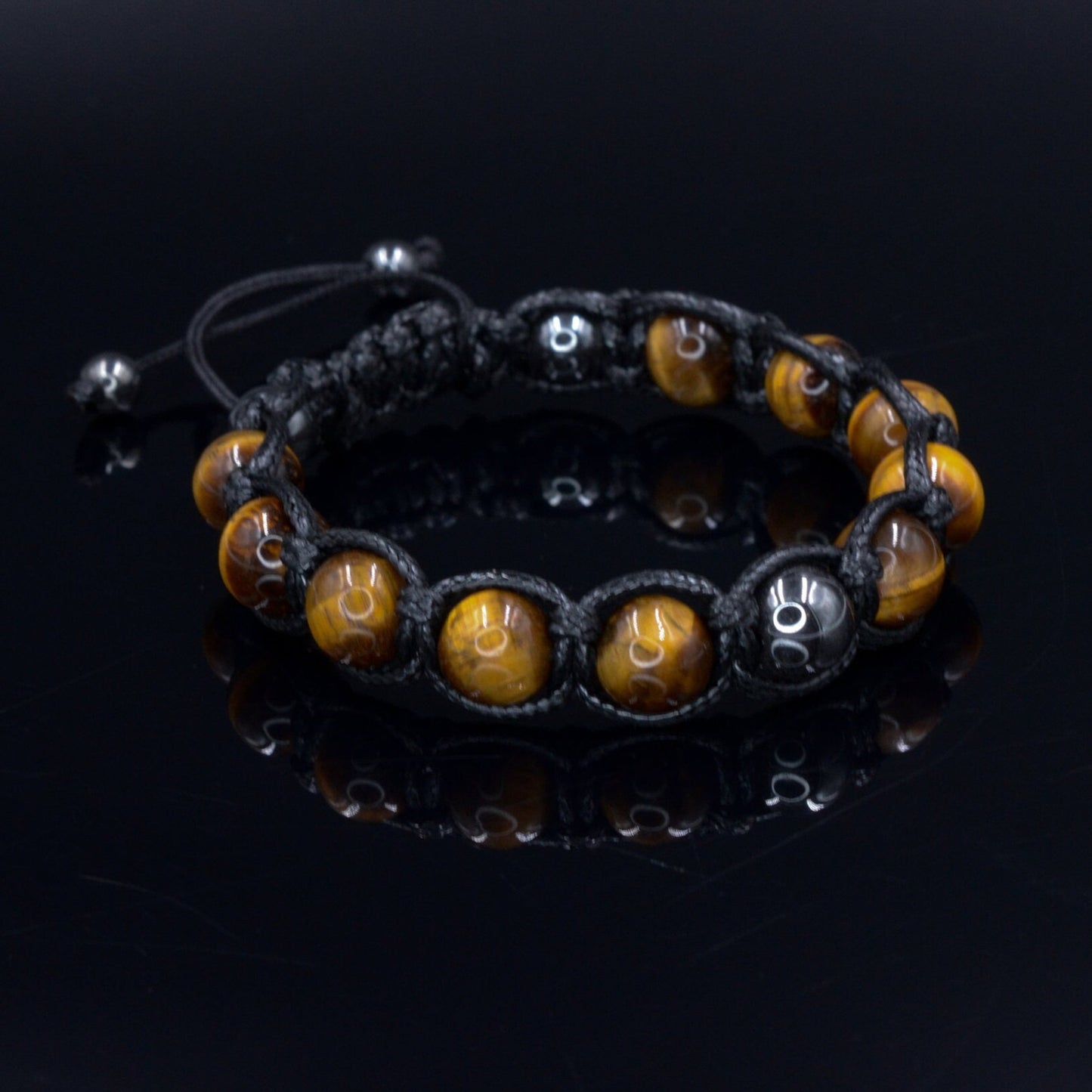 Tiger's Eye Braided Bracelet Men - Gift for Men - Gemstone Beaded Bracelet - Adjustable Bracelet - Tiger Eye Bracelet - Father's Day Gift - Shamballa Bracelet - Birthstone Bracelet - Gemstone Bracelet Men - Chakra Bracelet - Macrame Bracelet - Healing Bracelet - Valinde