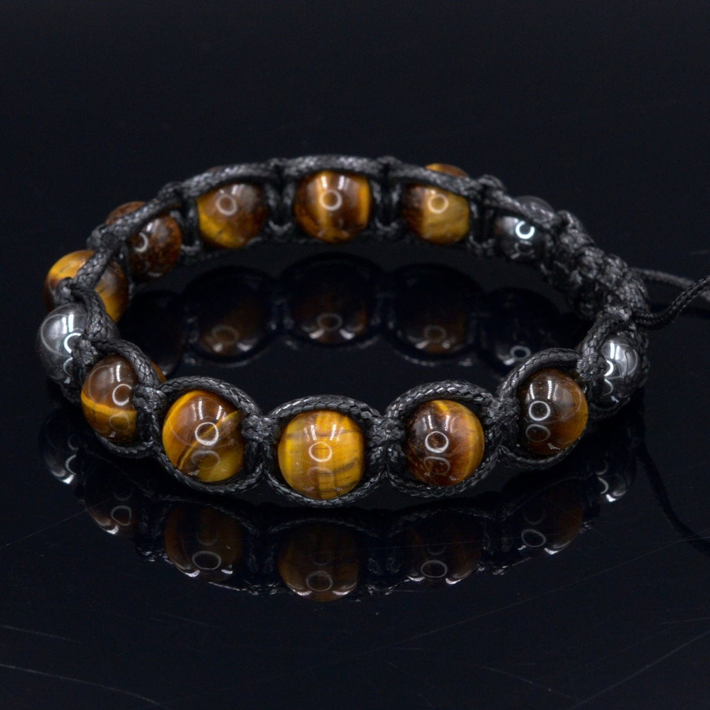 Tiger's Eye Braided Bracelet Men - Gift for Men - Gemstone Beaded Bracelet - Adjustable Bracelet - Tiger Eye Bracelet - Father's Day Gift - Shamballa Bracelet - Birthstone Bracelet - Gemstone Bracelet Men - Chakra Bracelet - Macrame Bracelet - Healing Bracelet - Valinde