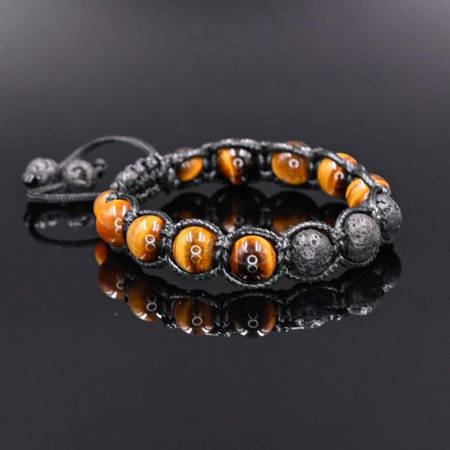 Tiger's Eye Bracelet Macrame Bracelet Men's Beaded Bracelet Gemstone Bracelet Chakra Bracelet Men's Gift Yoga Bracelet Bead Jewellery - Shamballa Bracelet - Birthstone Bracelet - Gemstone Bracelet Men - Chakra Bracelet - Macrame Bracelet - Healing Bracelet - Valinde