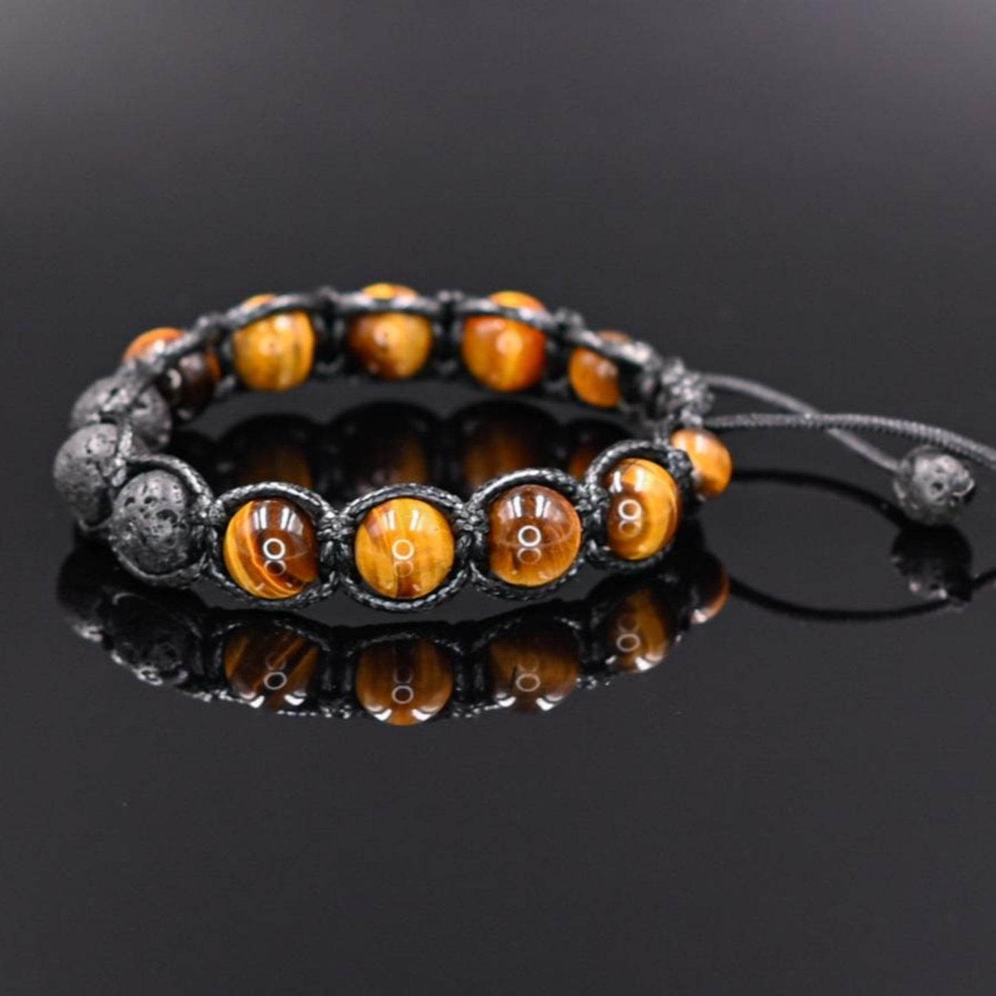Tiger's Eye Bracelet Macrame Bracelet Men's Beaded Bracelet Gemstone Bracelet Chakra Bracelet Men's Gift Yoga Bracelet Bead Jewellery - Shamballa Bracelet - Birthstone Bracelet - Gemstone Bracelet Men - Chakra Bracelet - Macrame Bracelet - Healing Bracelet - Valinde
