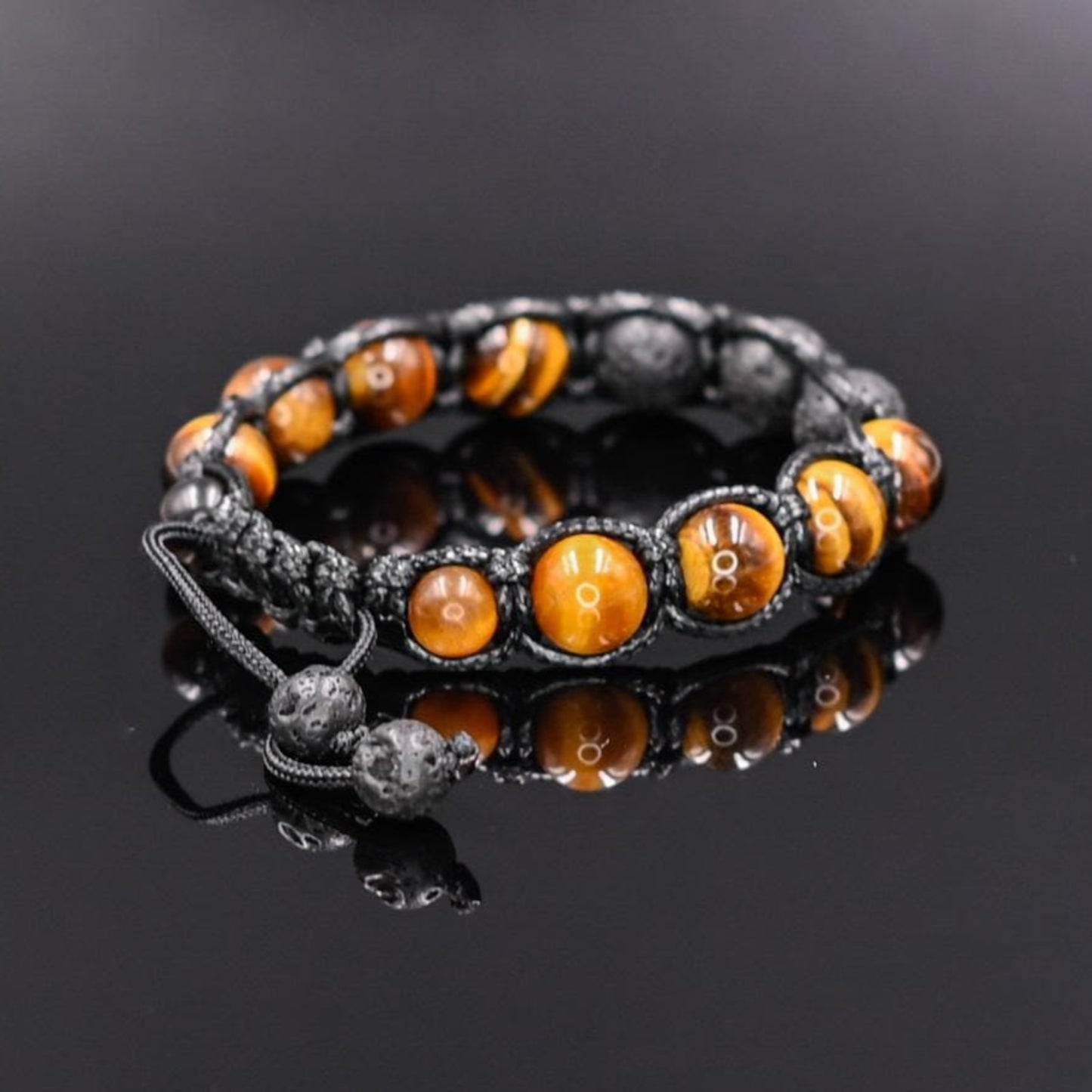 Tiger's Eye Bracelet Macrame Bracelet Men's Beaded Bracelet Gemstone Bracelet Chakra Bracelet Men's Gift Yoga Bracelet Bead Jewellery - Shamballa Bracelet - Birthstone Bracelet - Gemstone Bracelet Men - Chakra Bracelet - Macrame Bracelet - Healing Bracelet - Valinde