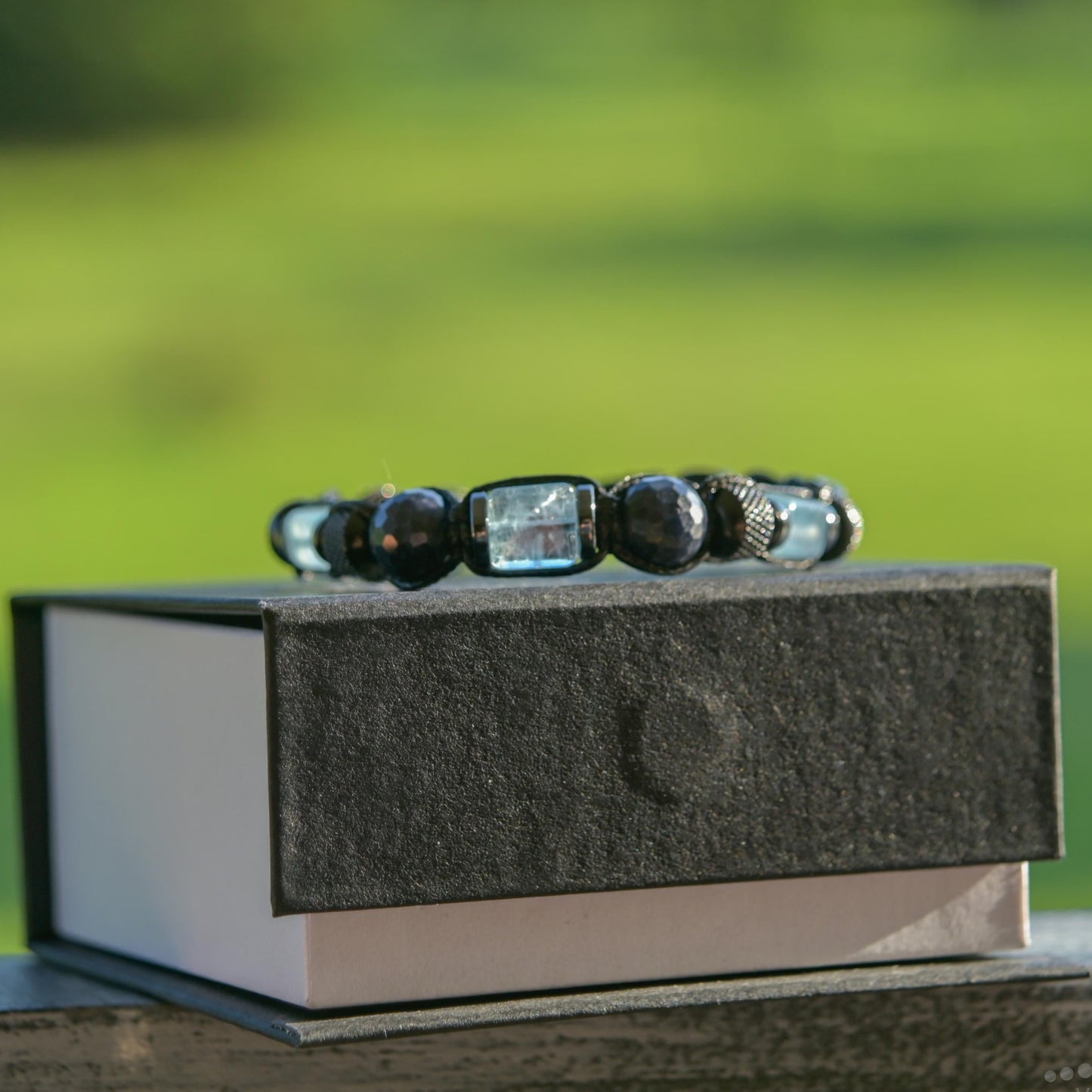 Men's Blue Topaz Sapphire Tourmaline Adjustable aMen's Blue Topaz Sapphire Tourmaline Adjustable Bracelet, Handmade Gemstone Bracelet, Crystal Jewelry Gift for Him- Shamballa Bracelet - Mantra Bracelet - Yoga Bracelet - Birthstone Bracelet - Gemstone Bracelet Men - Chakra Bracelet - Macrame Bracelet - Healing Bracelet - Gift for Father - Gift For Men - Valinde
Bracelet, Handmade Gemstone Bracelet, Crystal Jewelry Gift for Him