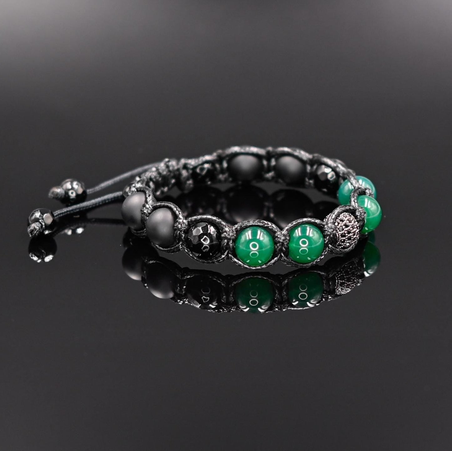 Men's Cubic Zirconia Bead Bracelet Agate Woven Bracelet Crystal Luxury Bracelet Braided Bracelet Gift for Men Adjustable Onyx Bracelet - Shamballa Bracelet - Mantra Bracelet - Yoga Bracelet - Birthstone Bracelet - Gemstone Bracelet Men - Chakra Bracelet - Macrame Bracelet - Healing Bracelet - Gift for Father - Gift For Men - Valinde