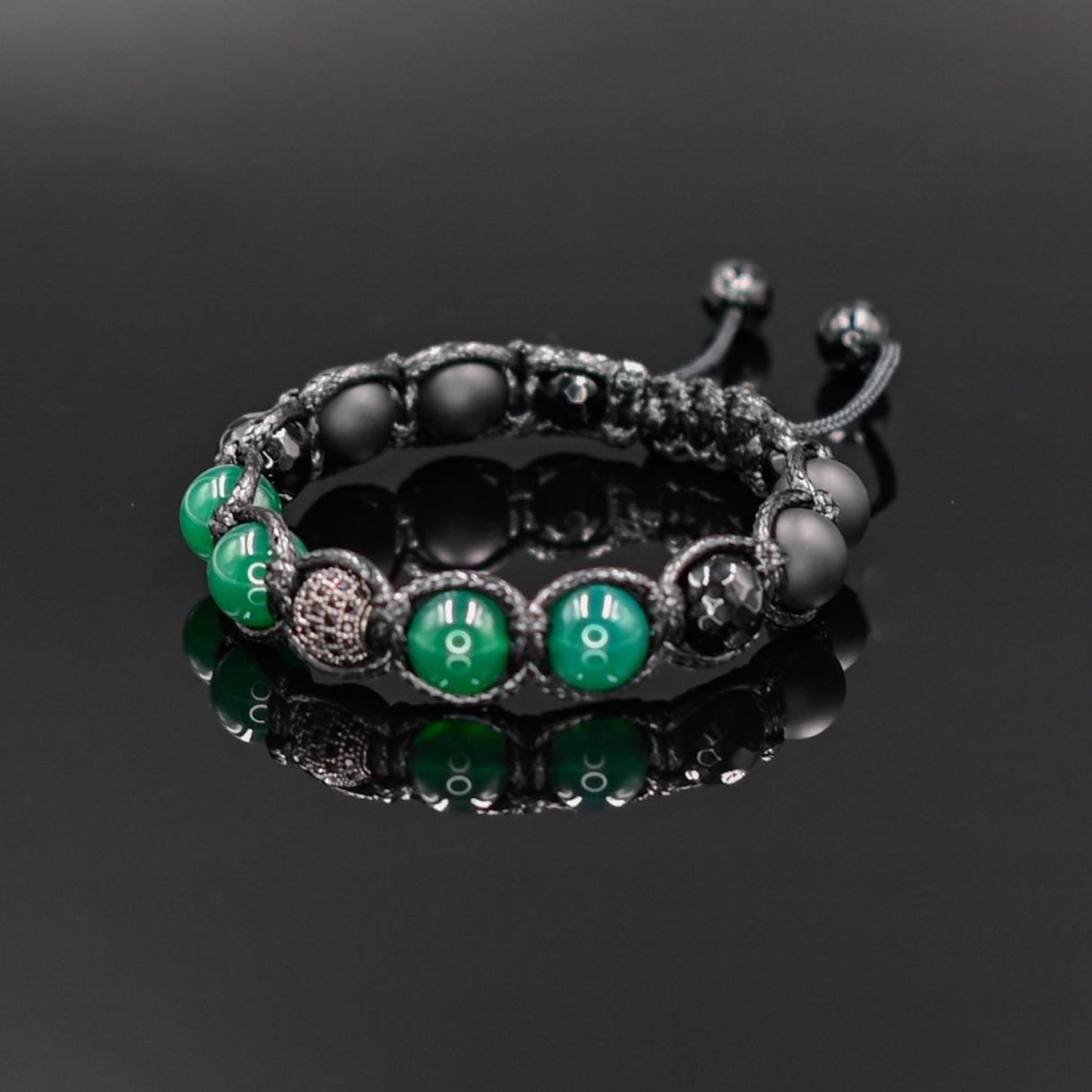 Men's Cubic Zirconia Bead Bracelet Agate Woven Bracelet Crystal Luxury Bracelet Braided Bracelet Gift for Men Adjustable Onyx Bracelet - Shamballa Bracelet - Mantra Bracelet - Yoga Bracelet - Birthstone Bracelet - Gemstone Bracelet Men - Chakra Bracelet - Macrame Bracelet - Healing Bracelet - Gift for Father - Gift For Men - Valinde