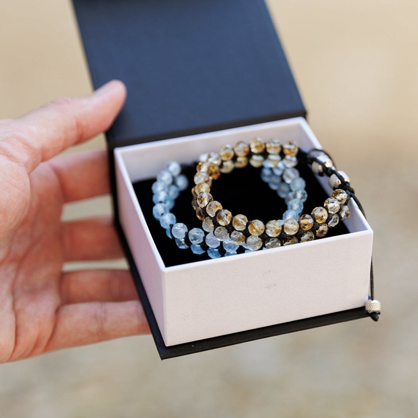 Citrine Double Bracelet, Men's Adjustable Double Row Bracelet, Steel Bead Bracelet, Christmas Gift, Macrame Braided Bracelet,Citrine Jewelry - Shamballa Bracelet - Birthstone Bracelet - Gemstone Bracelet Men - Chakra Bracelet - Macrame Bracelet - Healing Bracelet - Valinde