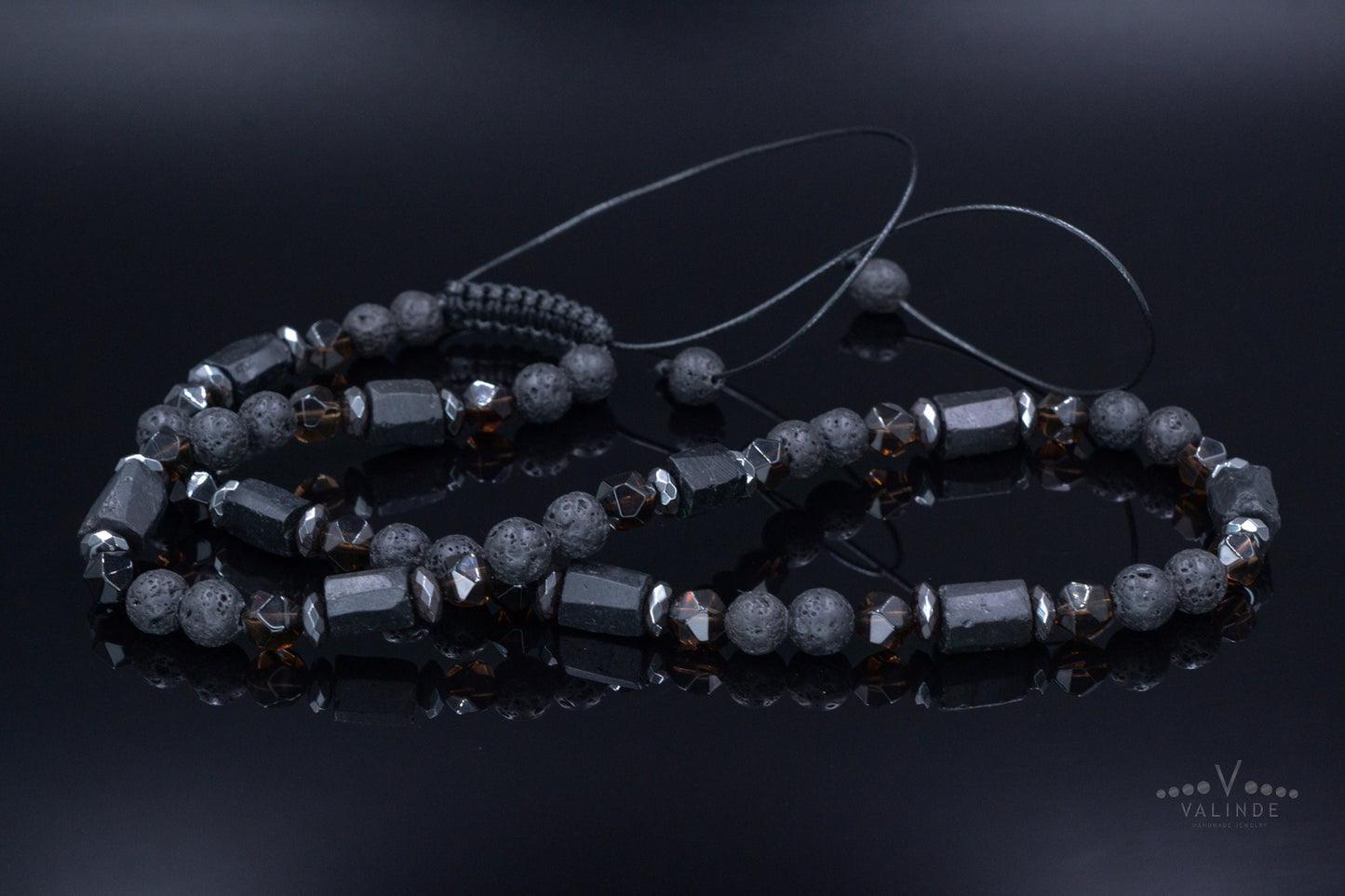 Black Tourmaline Short Necklace / Men's Lava Stone Necklace / Crystal Bead Necklace / Shorl Tourmaline Necklace / Gift for Men /Man Necklace - Shamballa Necklace - Birthstone Necklace - Gemstone Necklace Men - Chakra Necklace - Macrame Necklace - Healing Necklace - Valinde