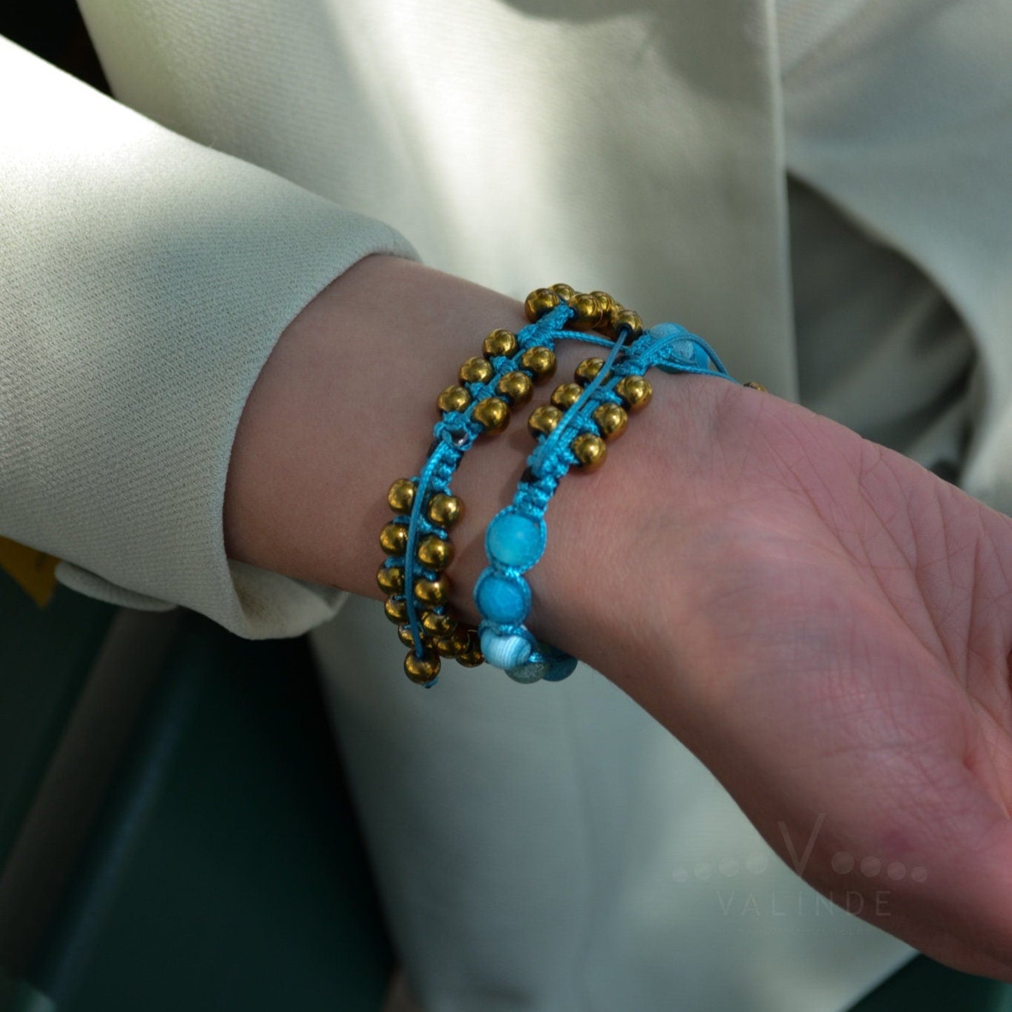 Gold Hematite Bracelet Set for Women Women's Agate Bracelet Gift for Women Adjustable Crystal Bracelet Macrame Bracelet Women's Gift - Shamballa Bracelet - Birthstone Bracelet - Gemstone Bracelet Women - Chakra Bracelet - Macrame Bracelet - Healing Bracelet - Valinde