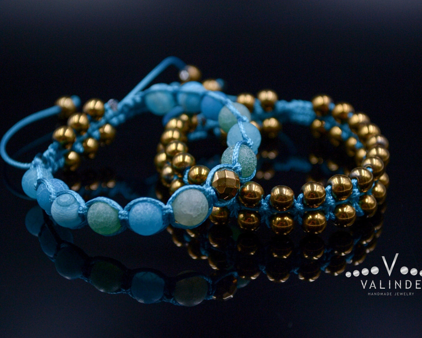 Gold Hematite Bracelet Set for Women Women's Agate Bracelet Gift for Women Adjustable Crystal Bracelet Macrame Bracelet Women's Gift - Shamballa Bracelet - Birthstone Bracelet - Gemstone Bracelet Women - Chakra Bracelet - Macrame Bracelet - Healing Bracelet - Valinde
