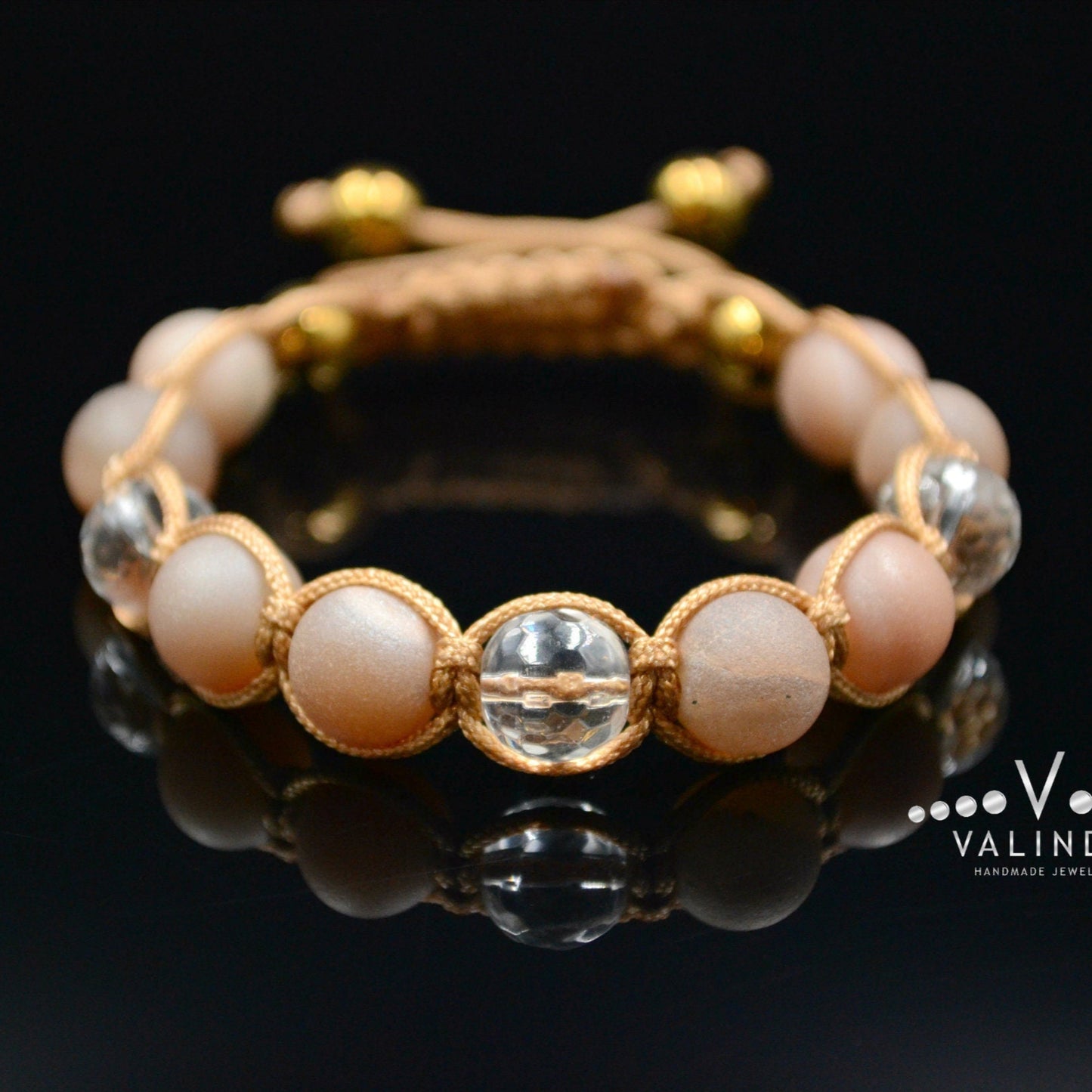 Beige Druzy Achat Armband Damen Bergkristall Armband Perlenarmband Makramee Armband Hämatit Armband Muttertag Geschenk verstellbar - Shamballa Bracelet - Birthstone Bracelet - Yoga Bracelet - Gemstone Bracelet Women - Chakra Bracelet - Macrame Bracelet - Healing Bracelet - Valinde