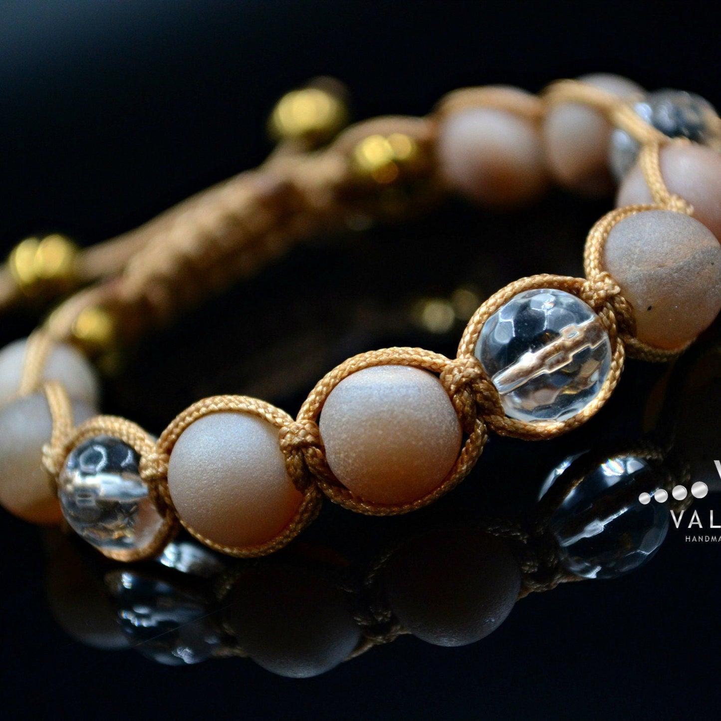 Beige Druzy Achat Armband Damen Bergkristall Armband Perlenarmband Makramee Armband Hämatit Armband Muttertag Geschenk verstellbar - Shamballa Bracelet - Birthstone Bracelet - Yoga Bracelet - Gemstone Bracelet Women - Chakra Bracelet - Macrame Bracelet - Healing Bracelet - Valinde