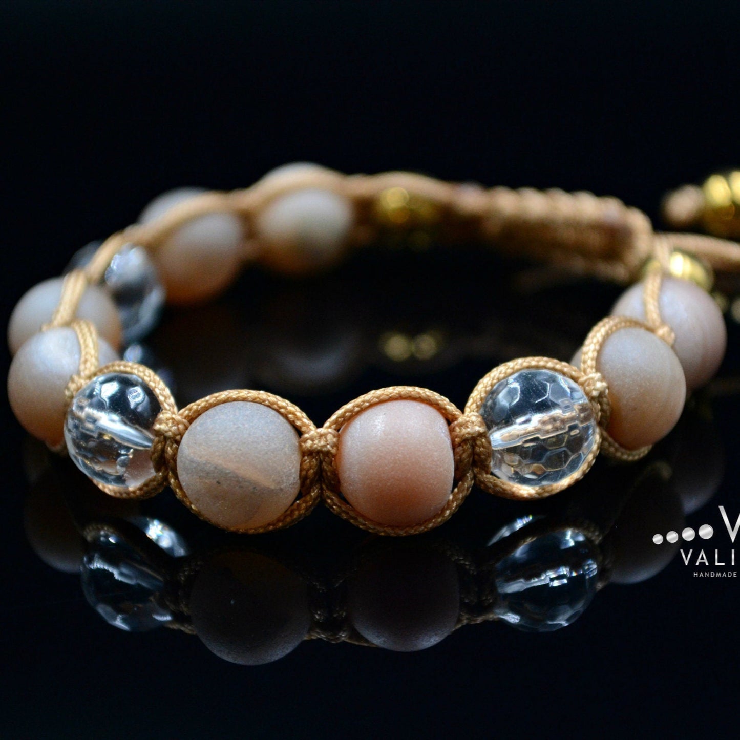 Beige Druzy Achat Armband Damen Bergkristall Armband Perlenarmband Makramee Armband Hämatit Armband Muttertag Geschenk verstellbar - Shamballa Bracelet - Birthstone Bracelet - Yoga Bracelet - Gemstone Bracelet Women - Chakra Bracelet - Macrame Bracelet - Healing Bracelet - Valinde