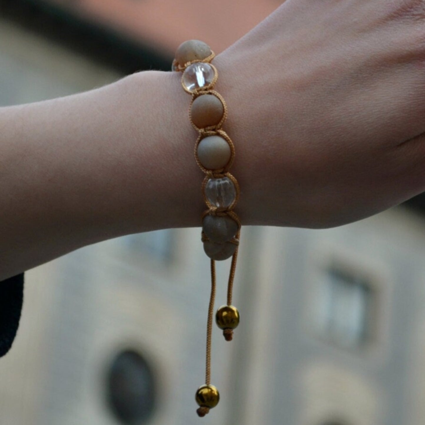 Beige Druzy Achat Armband Damen Bergkristall Armband Perlenarmband Makramee Armband Hämatit Armband Muttertag Geschenk verstellbar - Shamballa Bracelet - Birthstone Bracelet - Yoga Bracelet - Gemstone Bracelet Women - Chakra Bracelet - Macrame Bracelet - Healing Bracelet - Valinde