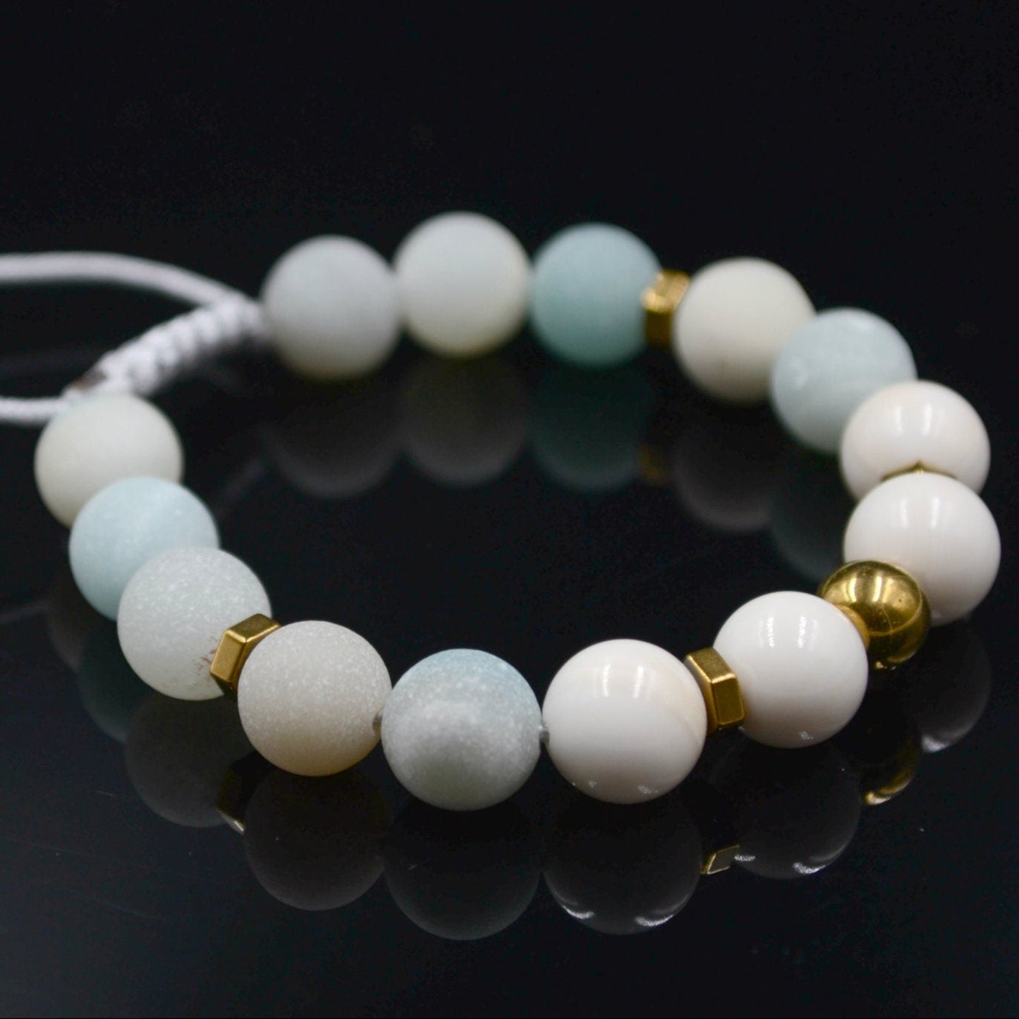 Amazonite Bracelet Women's Coral Bracelet Adjustable Gemstone Bracelet Gold Hematite Bracelet Macrame Bracelet Matte Amazonite Bracelet - Shamballa Bracelet - Birthstone Bracelet - Gemstone Bracelet Men - Chakra Bracelet - Macrame Bracelet - Healing Bracelet - Valinde