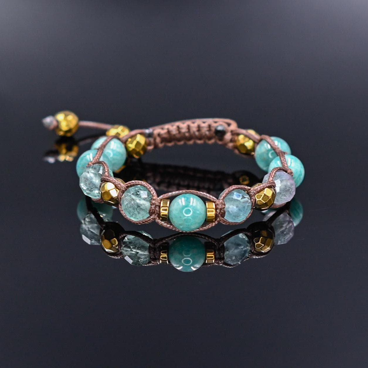 Gemstone Amazonite Fluorite Hematite Braided Bracelet, Mother's Day Gift, Women's Adjustable Bracelet, Gift for Her, Crystal Bracelet - Shamballa Bracelet - Birthstone Bracelet - Gemstone Bracelet Men - Chakra Bracelet - Macrame Bracelet - Healing Bracelet - Valinde - Shamballa Bracelet - Birthstone Bracelet - Gemstone Bracelet Men - Chakra Bracelet - Macrame Bracelet - Healing Bracelet - Valinde