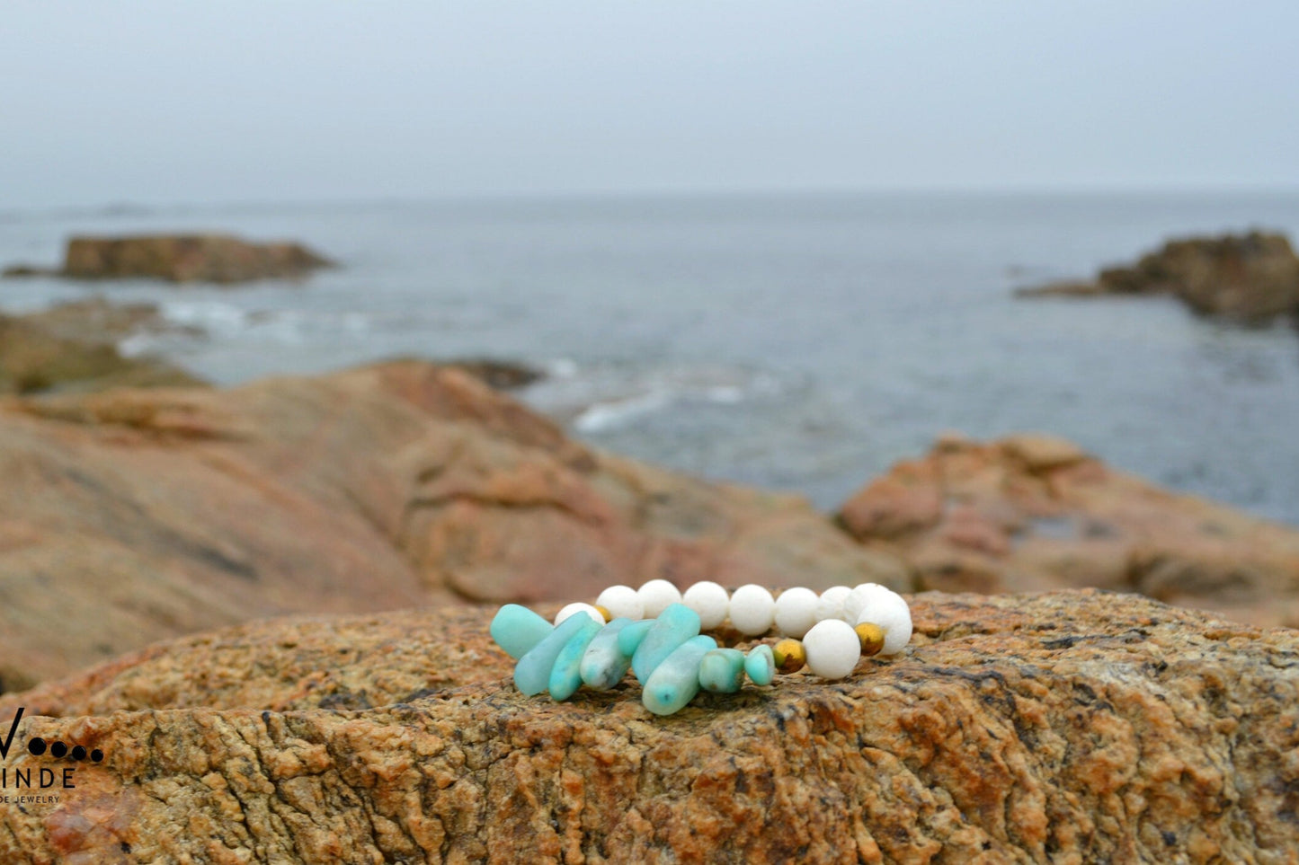 Amazonite Stretch Bracelet White Coral Bracelet Gemstone Beaded Bracelet Hematite Bracelet Gift for Woman Elastic Bracelet Summer Bracelet - Shamballa Bracelet - Birthstone Bracelet - Gemstone Bracelet Men - Chakra Bracelet - Macrame Bracelet - Healing Bracelet - Valinde