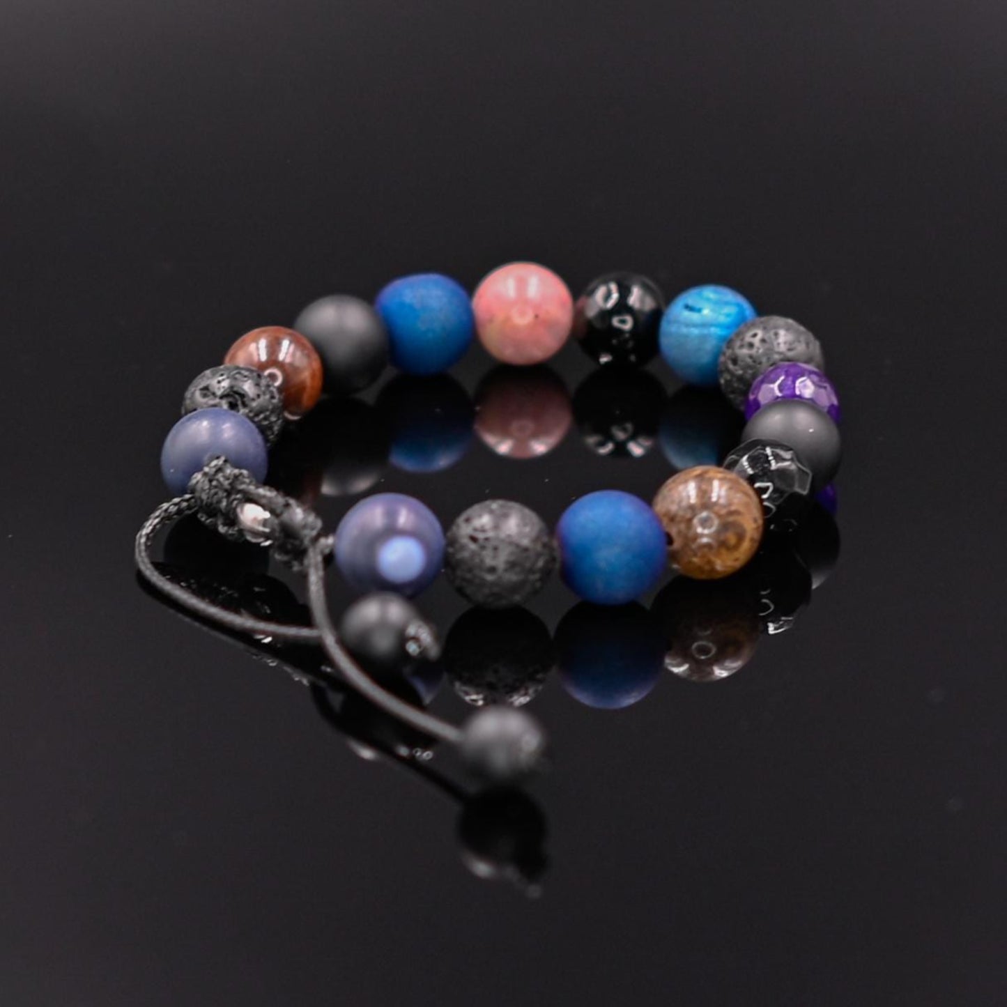 Women's Mix Gemstones Bracelet Beaded Bracelet Druzy Agate Bracelet Lava Stone Bracelet Gift For Her Adjustable Macrame Bracelet - Shamballa Bracelet - Birthstone Bracelet - Yoga Bracelet - Gemstone Bracelet Women - Chakra Bracelet - Macrame Bracelet - Healing Bracelet - Valinde