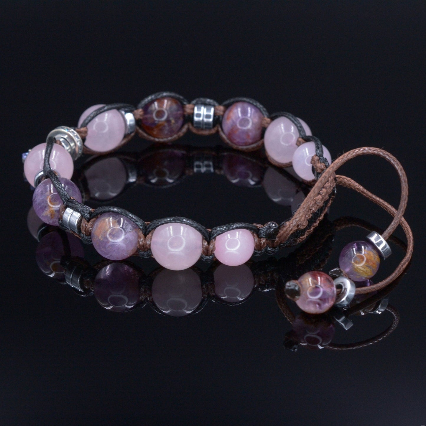 Butterfly Silver Charm Bracelet - Women's Crystal Beaded Bracelet - Auralite Bracelet - Gift for Women - Adjustable Macrame Bracelet- Shamballa Bracelet - Birthstone Bracelet - Gemstone Bracelet Men - Chakra Bracelet - Macrame Bracelet - Healing Bracelet - Valinde - Shamballa Bracelet - Birthstone Bracelet - Gemstone Bracelet Men - Chakra Bracelet - Macrame Bracelet - Healing Bracelet - Valinde