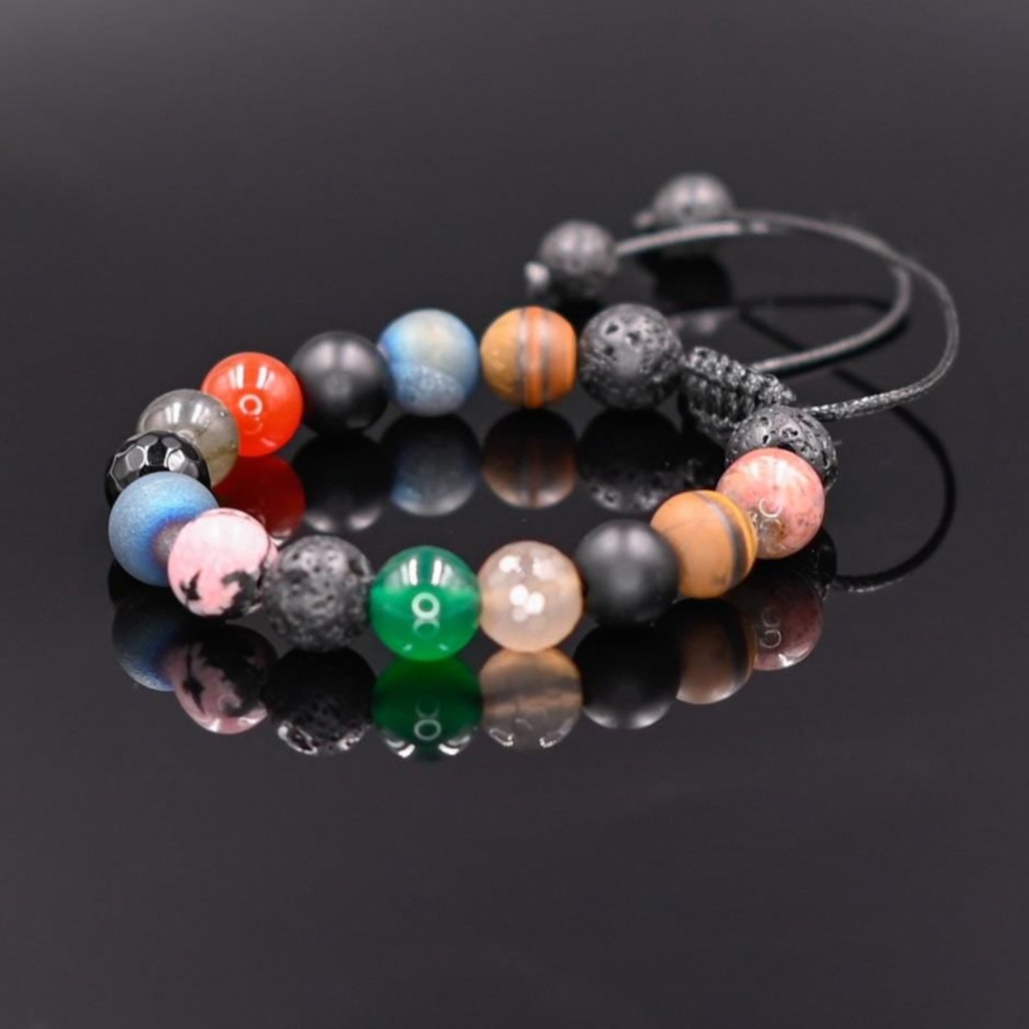 Women's Gemstone Beads Bracelet Agate Bracelet Macrame Bracelet Lava Stone Bracelet Rhodonite Bracelet Gift for Woman Tiger's Eye Bracelet - Shamballa Bracelet - Birthstone Bracelet - Yoga Bracelet - Gemstone Bracelet Women - Chakra Bracelet - Macrame Bracelet - Healing Bracelet - Valinde