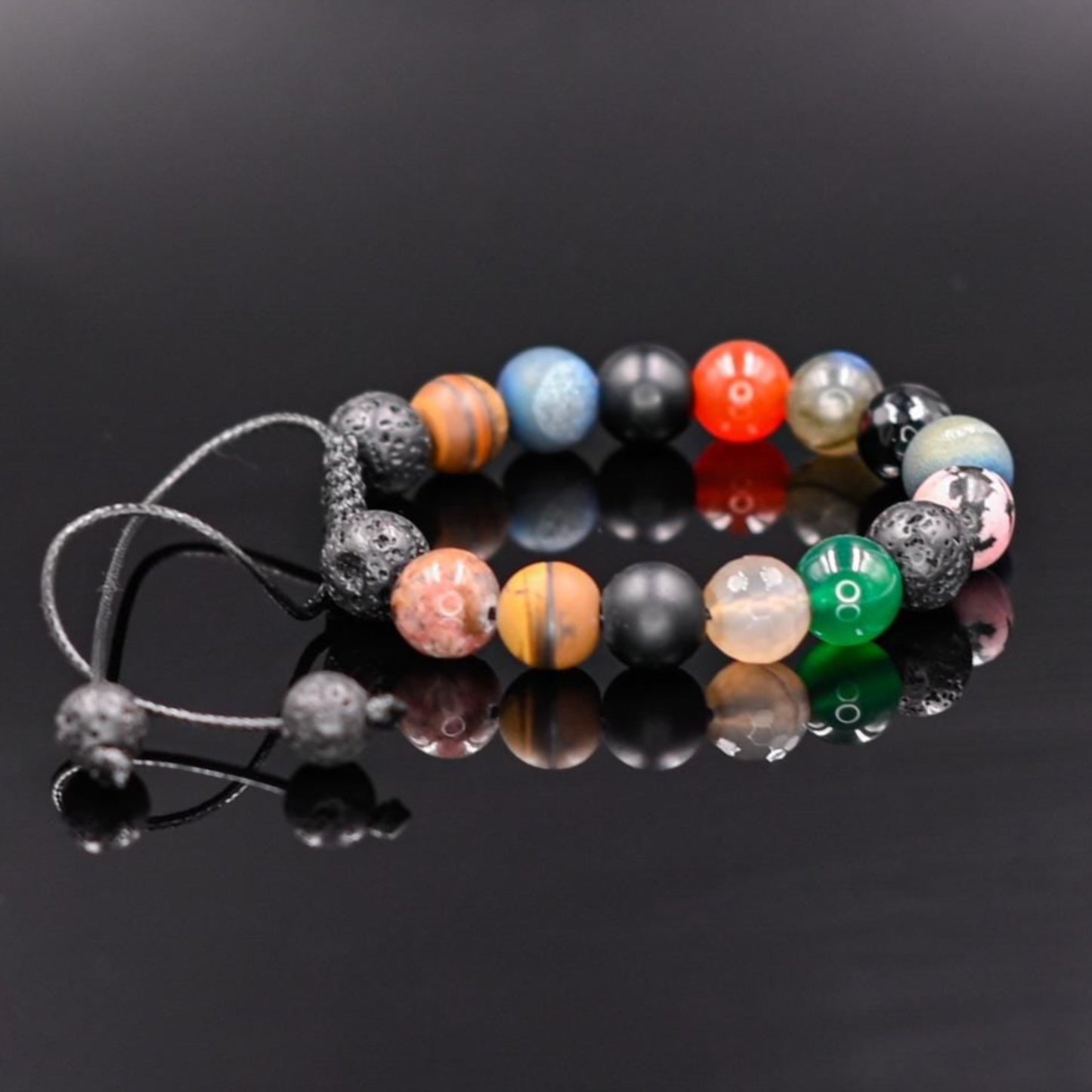 Women's Gemstone Beads Bracelet Agate Bracelet Macrame Bracelet Lava Stone Bracelet Rhodonite Bracelet Gift for Woman Tiger's Eye Bracelet - Shamballa Bracelet - Birthstone Bracelet - Yoga Bracelet - Gemstone Bracelet Women - Chakra Bracelet - Macrame Bracelet - Healing Bracelet - Valinde