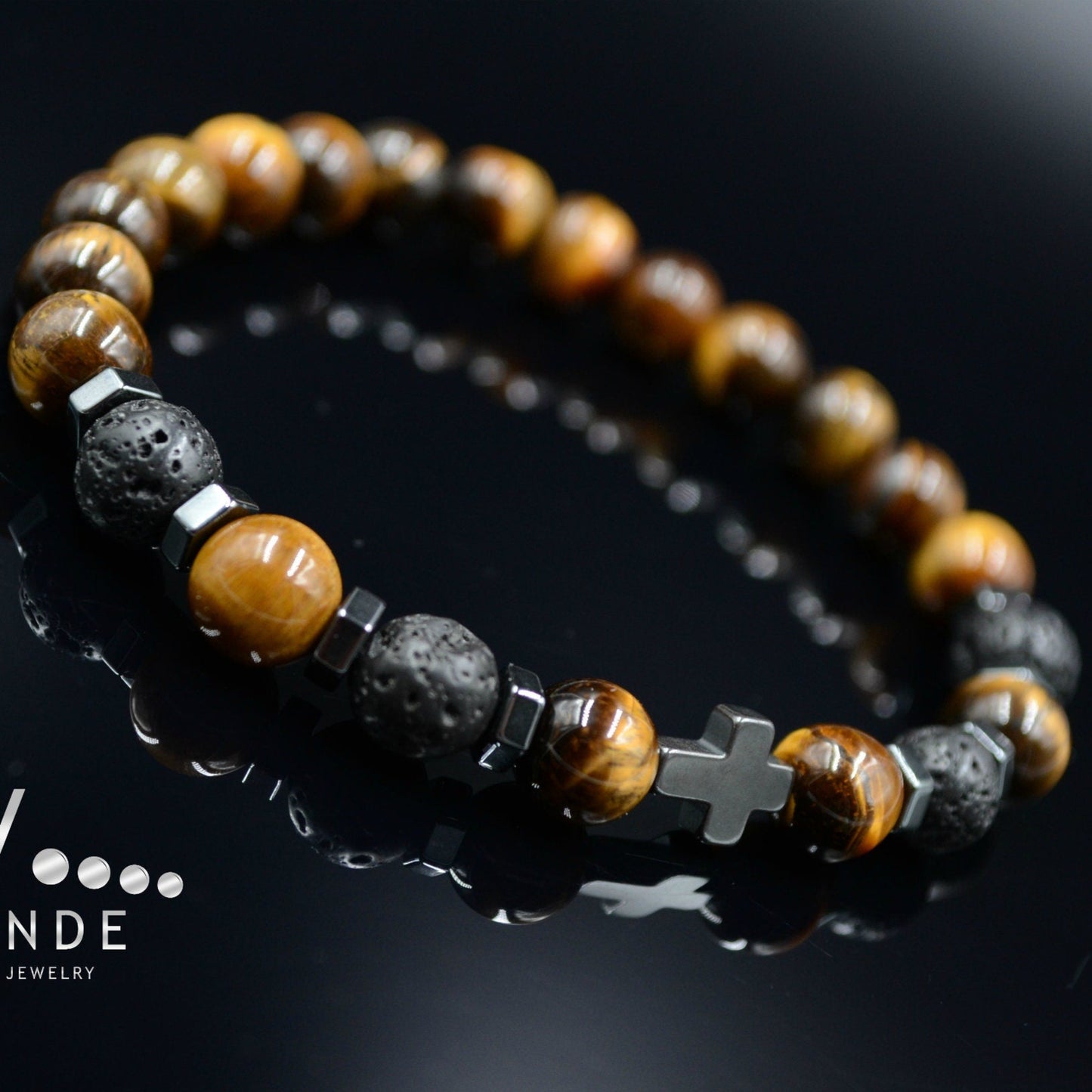 Men's Cross Bracelet Tiger's eye Bracelet Stretch Bracelet Hematite Bracelet Elastic Bracelet Gift for Men Tiger Eye Bracele Lava Bracelet - Shamballa Bracelet - Birthstone Bracelet - Gemstone Bracelet Men - Chakra Bracelet - Macrame Bracelet - Healing Bracelet - Valinde