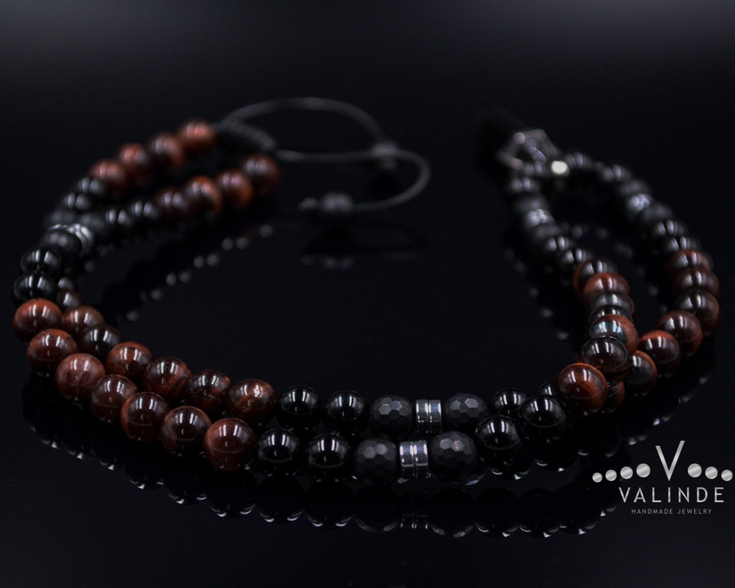 Red Tiger's Eye Necklace for Men Men's Agate Pendant Necklace Long Beaded Necklace Gift for Men Tiger Eye Necklace Crystal Necklace