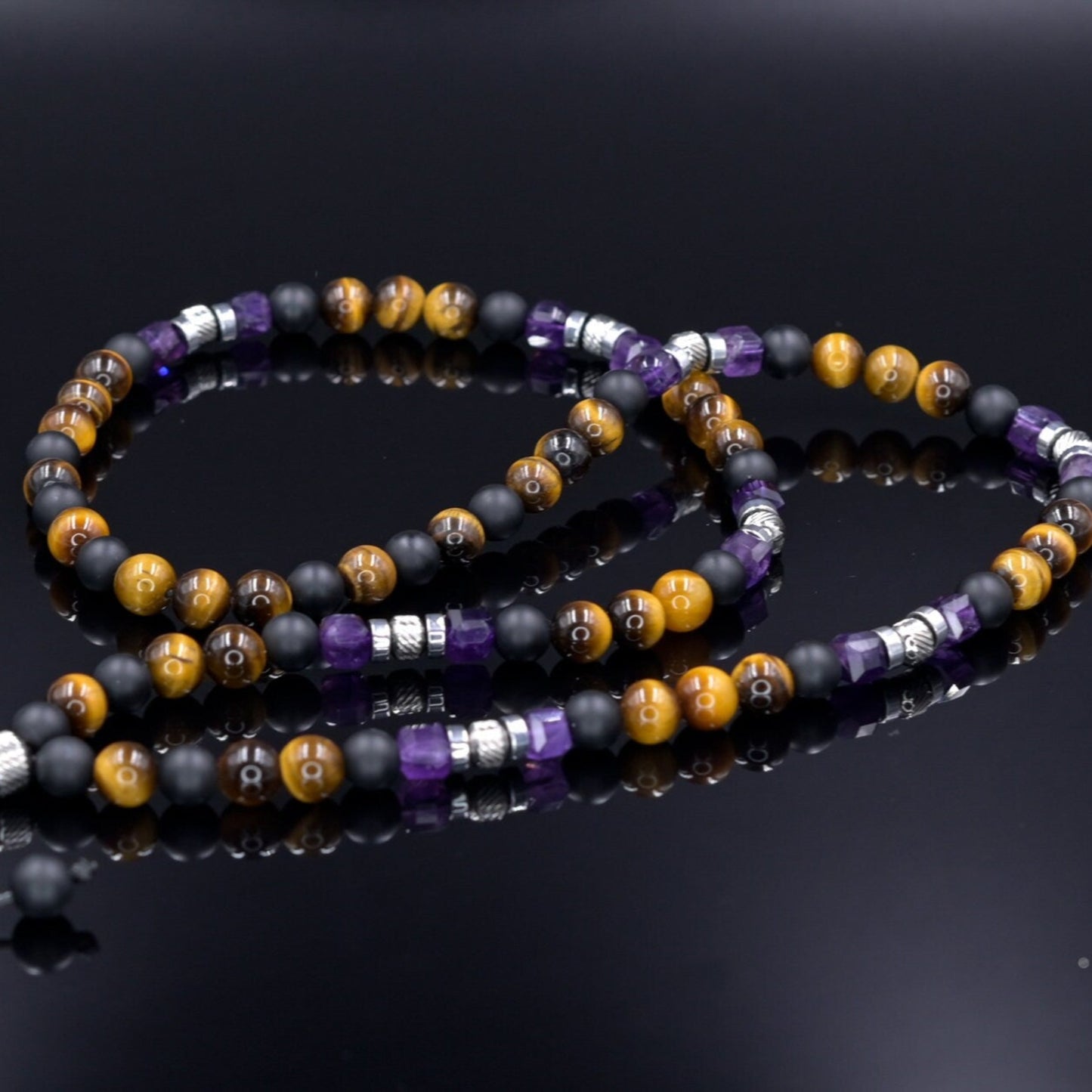 Men's Emerald Sapphire Malachite Gemstone Necklace, Short Chysoprase Beaded Necklace, Luxury Necklace, Gift for Him, Adjustable Necklace - Shamballa Necklace - Birthstone Necklace - Gemstone Necklace Men - Chakra Necklace - Macrame Necklace - Healing Necklace - Valinde