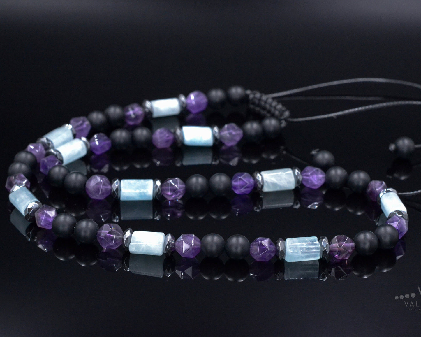 Men's Jasper Necklace Short Crystal Beaded Necklace for Men Gift for Men Rutilated Quartz & Hematite Necklace Christmas Gift for MenMen's Aquamarine Necklace / Amethyst Crystal Necklace / Short Beaded Necklace / Gift for Men / Onyx Necklace / Birthstone Necklace - Shamballa Necklace - Birthstone Necklace - Gemstone Necklace Men - Chakra Necklace - Macrame Necklace - Healing Necklace - Valinde