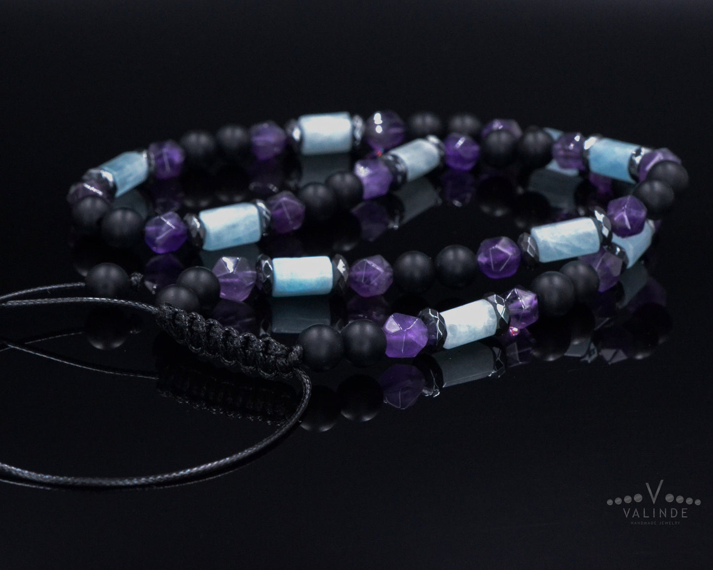 Men's Jasper Necklace Short Crystal Beaded Necklace for Men Gift for Men Rutilated Quartz & Hematite Necklace Christmas Gift for MenMen's Aquamarine Necklace / Amethyst Crystal Necklace / Short Beaded Necklace / Gift for Men / Onyx Necklace / Birthstone Necklace - Shamballa Necklace - Birthstone Necklace - Gemstone Necklace Men - Chakra Necklace - Macrame Necklace - Healing Necklace - Valinde