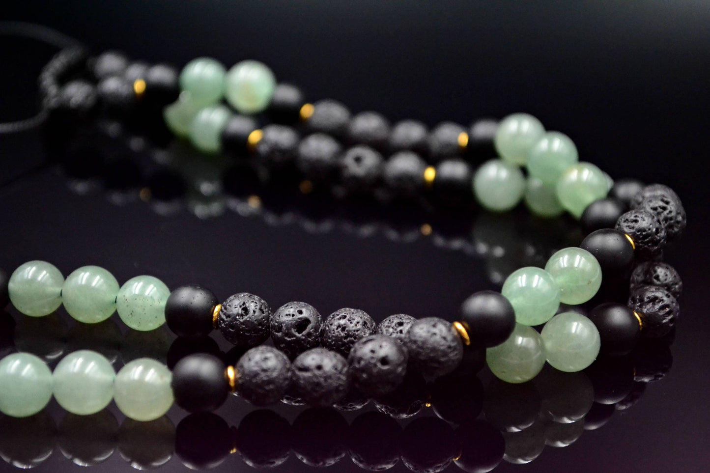 Men's Aventurine Necklace Pendant Necklace Crystal Necklace Beaded Necklace Lava Stone Necklace Gemstone Necklace Gift for Men Jewelry - Shamballa Necklace - Birthstone Necklace - Gemstone Necklace Men - Chakra Necklace - Macrame Necklace - Healing Necklace - Valinde
