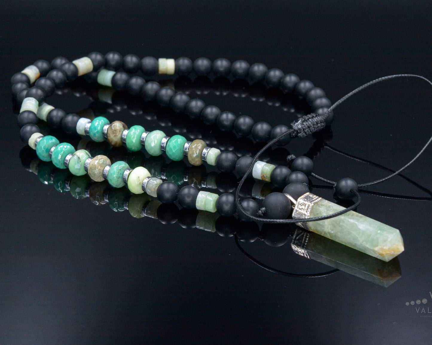 Men's Green Jade Necklace - Jade Stone Long Necklace - Black Onyx Necklace - Gift for Men - Adjustable Crystal Necklace for Men - Men's Gift - Shamballa Necklace - Birthstone Necklace - Gemstone Necklace Men - Chakra Necklace - Macrame Necklace - Healing Necklace - Valinde - Shamballa Necklace - Birthstone Necklace - Gemstone Necklace Men - Chakra Necklace - Macrame Necklace - Healing Necklace - Valinde