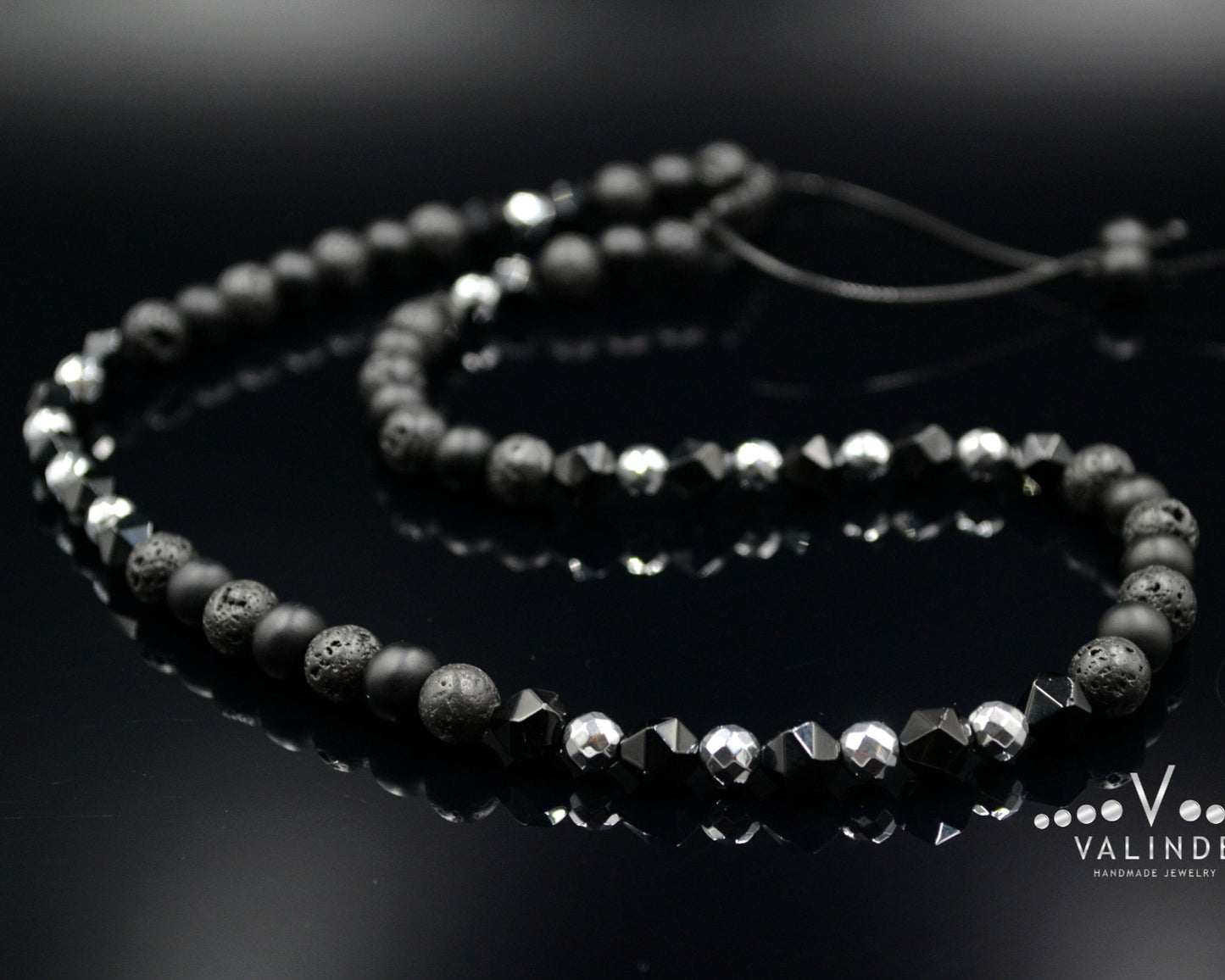 Men's Raw Agate Short Necklace Hematite Necklace Onyx Beaded Necklace Gift for Men Surfer Necklace Gemstone Crystal Necklace Lava Necklace - Shamballa Necklace - Birthstone Necklace - Gemstone Necklace Men - Chakra Necklace - Yoga Necklace - Mantra Necklace -Macrame Necklace - Healing Necklace - Valinde