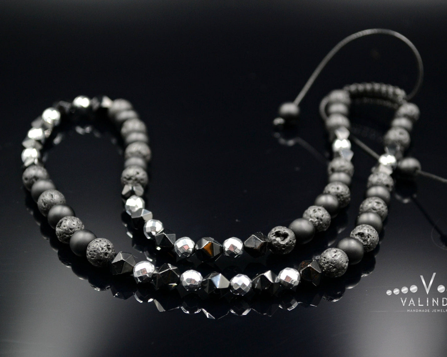 Men's Raw Agate Short Necklace Hematite Necklace Onyx Beaded Necklace Gift for Men Surfer Necklace Gemstone Crystal Necklace Lava Necklace - Shamballa Necklace - Birthstone Necklace - Gemstone Necklace Men - Chakra Necklace - Yoga Necklace - Mantra Necklace -Macrame Necklace - Healing Necklace - Valinde