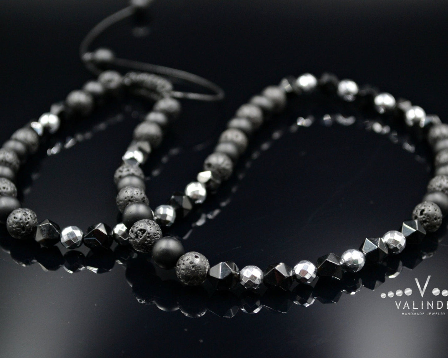 Men's Raw Agate Short Necklace Hematite Necklace Onyx Beaded Necklace Gift for Men Surfer Necklace Gemstone Crystal Necklace Lava Necklace - Shamballa Necklace - Birthstone Necklace - Gemstone Necklace Men - Chakra Necklace - Yoga Necklace - Mantra Necklace -Macrame Necklace - Healing Necklace - Valinde