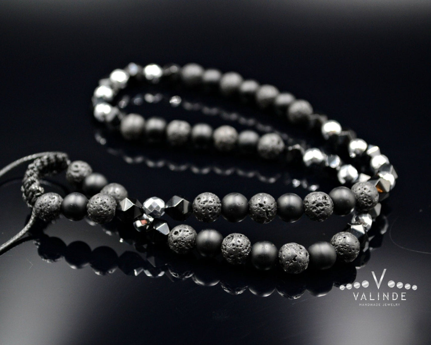 Men's Raw Agate Short Necklace Hematite Necklace Onyx Beaded Necklace Gift for Men Surfer Necklace Gemstone Crystal Necklace Lava Necklace - Shamballa Necklace - Birthstone Necklace - Gemstone Necklace Men - Chakra Necklace - Yoga Necklace - Mantra Necklace -Macrame Necklace - Healing Necklace - Valinde
