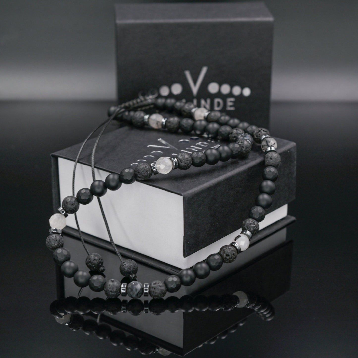 Men's Black Onyx Necklace, Short Adjustable Necklace, Lava Stone Quartz Hematite Beads Necklace, Gift for Men, Black Lava Necklace for Men - Shamballa Necklace - Birthstone Necklace - Gemstone Necklace Men - Chakra Necklace - Yoga Necklace - Mantra Necklace -Macrame Necklace - Healing Necklace - Valinde
