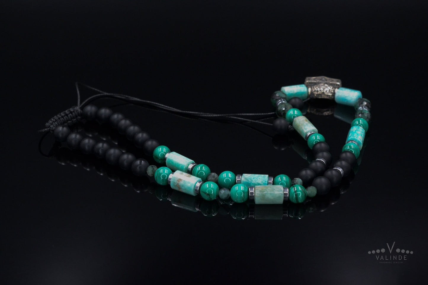 Thor's Hammer 925 Silver Pendant Necklace - Men's Emerald Malachite Amazonite Necklace- Short Necklace - Black Onyx Necklace - Gift for Men - Shamballa Necklace - Birthstone Necklace - Gemstone Necklace Men - Chakra Necklace - Macrame Necklace - Healing Necklace - Valinde - Shamballa Necklace - Birthstone Necklace - Gemstone Necklace Men - Chakra Necklace - Macrame Necklace - Healing Necklace - Valinde