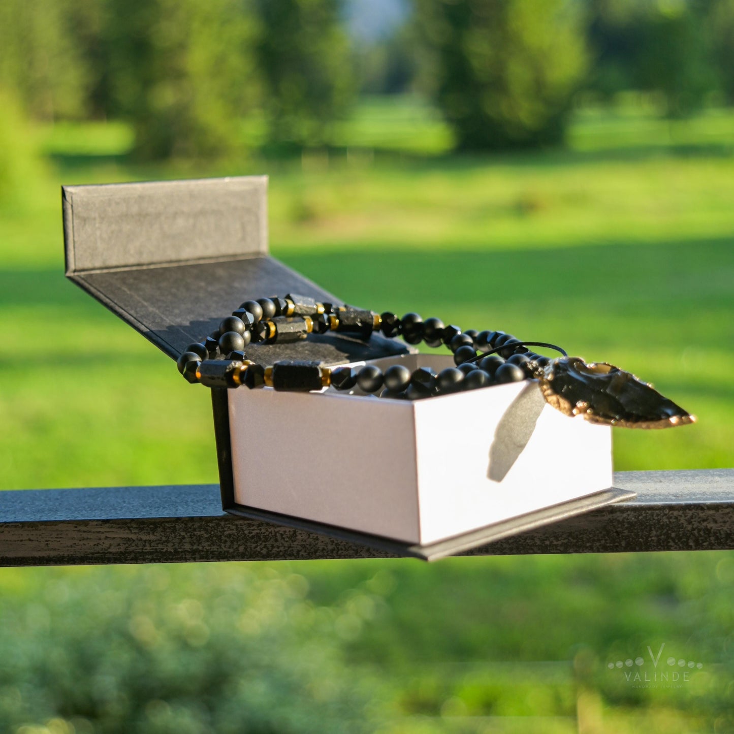 Men's Protection Necklace, Black Tourmaline Pendant Necklace, Onyx Agate Adjustable Necklace, Long Beaded Stone Necklace, Gift for Men - Shamballa Necklace - Birthstone Necklace - Gemstone Necklace Men - Chakra Necklace - Yoga Necklace - Mantra Necklace -Macrame Necklace - Healing Necklace - Gift for Father - Gift For Men - Valinde