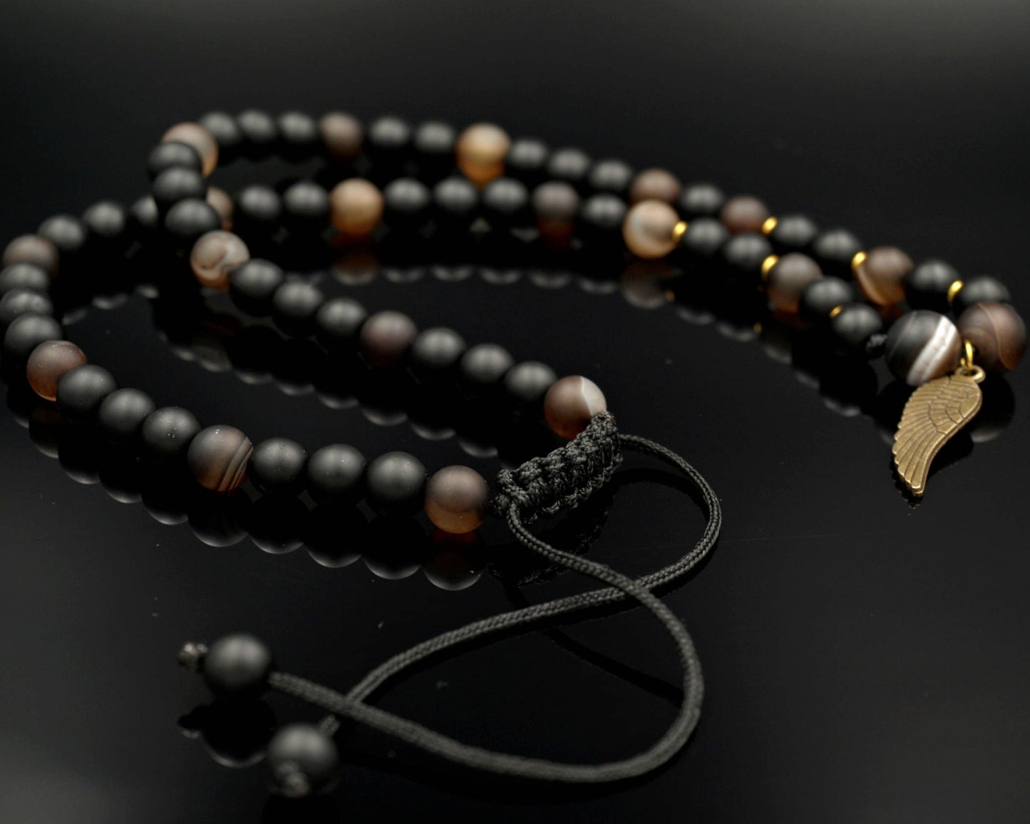 Men's Necklace Gemstone Necklace Agate Onyx Beaded Necklace Pendant Necklace Men's Jewelry Gift for Men Grystal Jewelry - Shamballa Necklace - Birthstone Necklace - Gemstone Necklace Men - Chakra Necklace - Yoga Necklace - Mantra Necklace -Macrame Necklace - Healing Necklace - Gift for Father - Gift For Men - Valinde