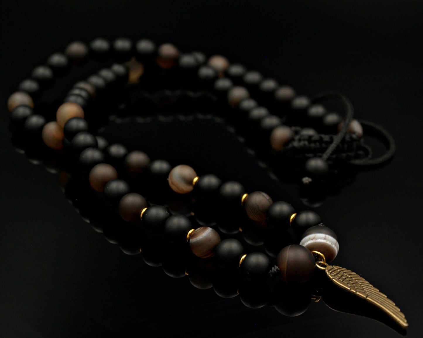Men's Necklace Gemstone Necklace Agate Onyx Beaded Necklace Pendant Necklace Men's Jewelry Gift for Men Grystal Jewelry - Shamballa Necklace - Birthstone Necklace - Gemstone Necklace Men - Chakra Necklace - Yoga Necklace - Mantra Necklace -Macrame Necklace - Healing Necklace - Gift for Father - Gift For Men - Valinde