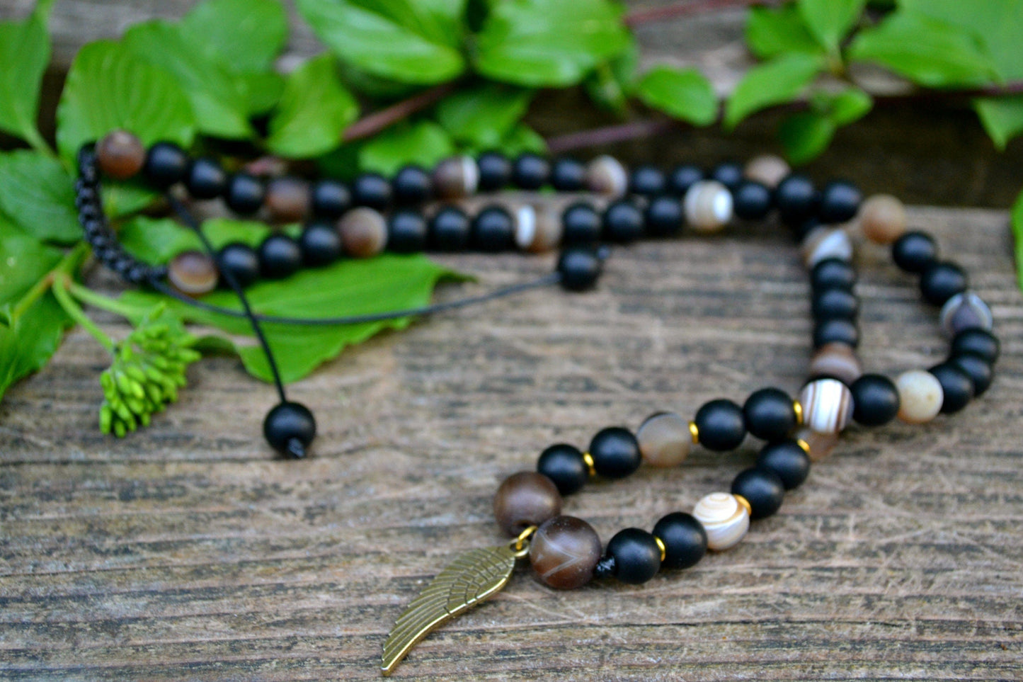 Men's Necklace Gemstone Necklace Agate Onyx Beaded Necklace Pendant Necklace Men's Jewelry Gift for Men Grystal Jewelry - Shamballa Necklace - Birthstone Necklace - Gemstone Necklace Men - Chakra Necklace - Yoga Necklace - Mantra Necklace -Macrame Necklace - Healing Necklace - Gift for Father - Gift For Men - Valinde