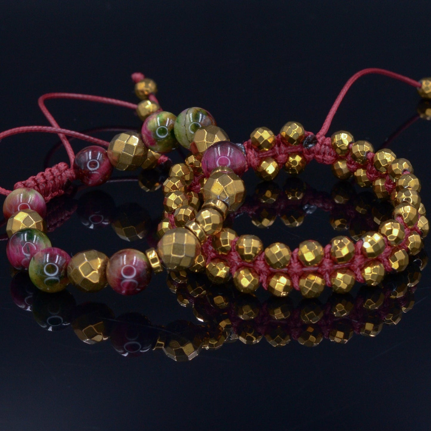 Women's Hematite & Tiger's Eye Beaded Bracelet Set - Double Row Bracelet - Gift for Woman - Adjustable Crystal Bracelet Set - Gift for Her - Birthstone Bracelet - Gemstone Bracelet Women - Chakra Bracelet - Macrame Bracelet - Healing Bracelet - Valinde - Shamballa Bracelet - Birthstone Bracelet - Gemstone Bracelet Women - Chakra Bracelet - Macrame Bracelet - Healing Bracelet - Valinde