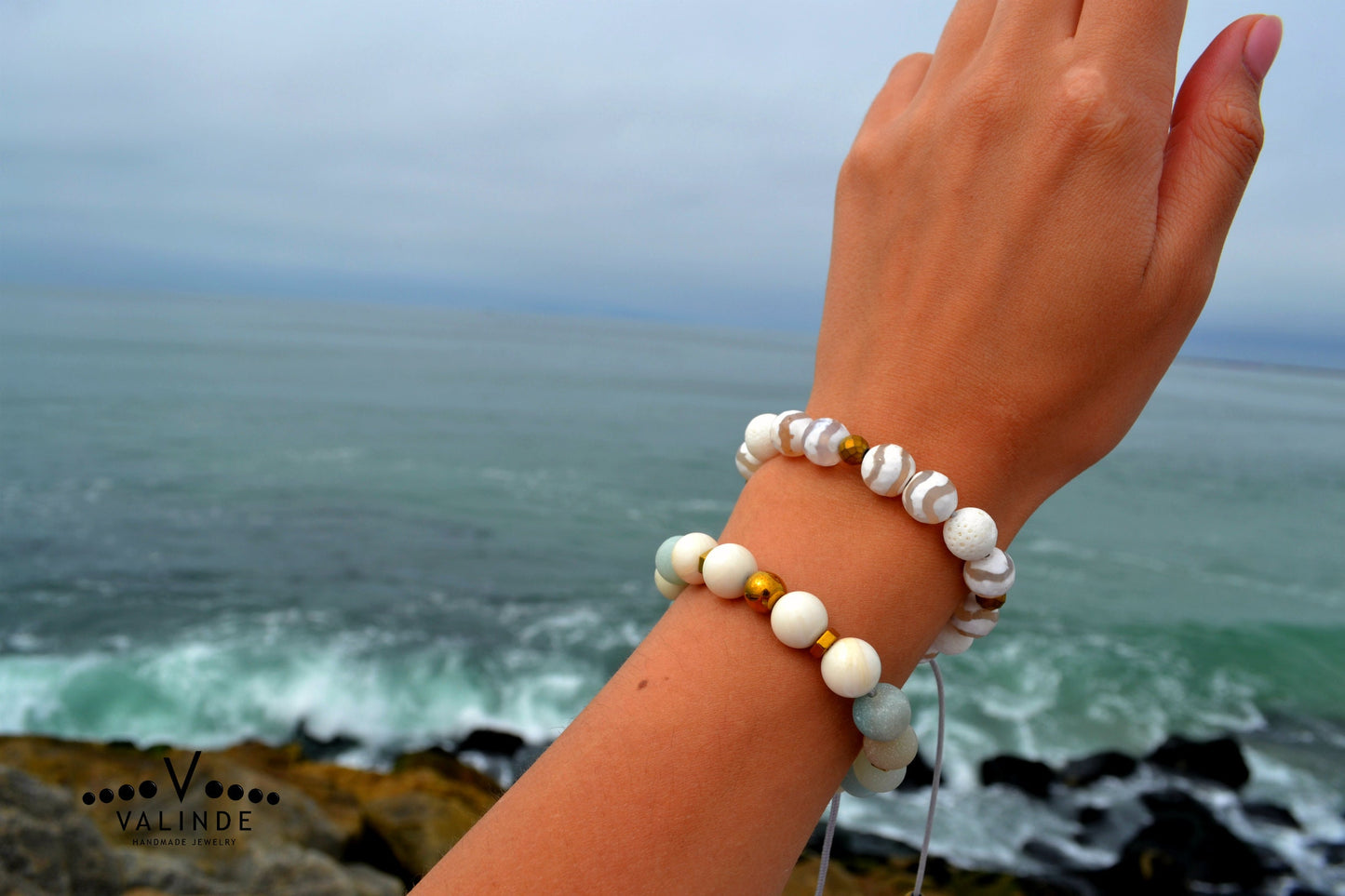 Amazonite Bracelet Women's Coral Bracelet Adjustable Gemstone Bracelet Gold Hematite Bracelet Macrame Bracelet Matte Amazonite Bracelet