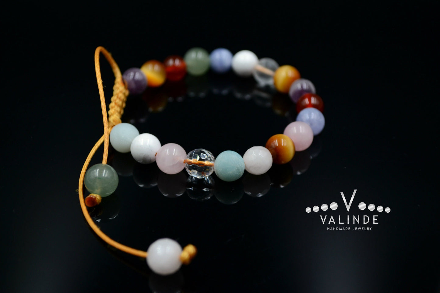 Women's Multicolor Beads Bracelet Tiger's Eye Bracelet Quartz Bracelet Gift for Woman Adjustable Bracelet Crystal Bracelet Gemstone Bracelet