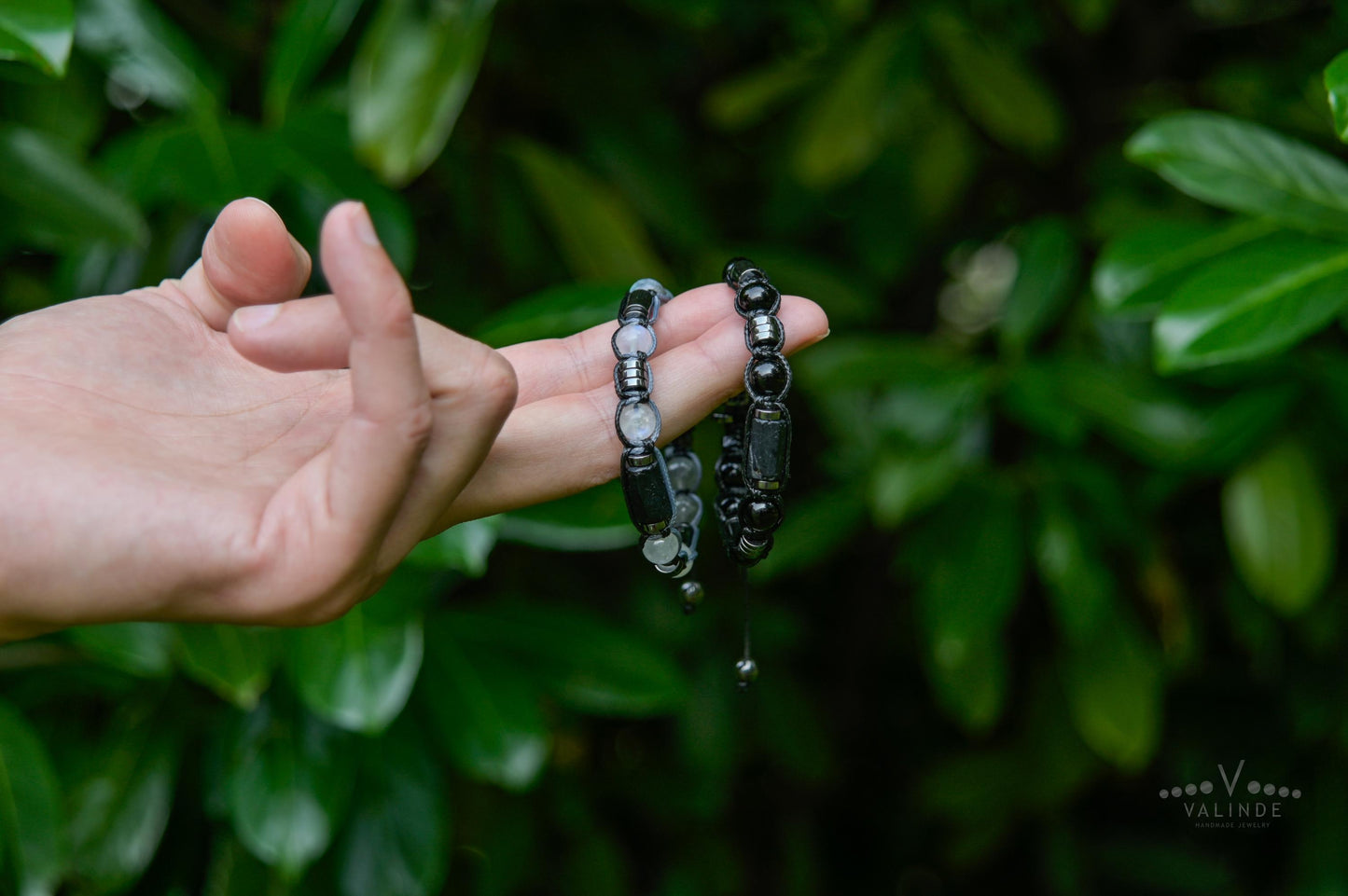 Men's Moonstone Labradorite Tourmaline Gemstone Beaded Bracelet, Adjustable Braided Macrame Bracelet, Gift for Men
